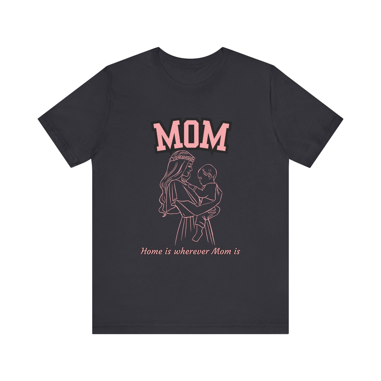 Mom Love Unisex Jersey Tee, Cute Gift for Mom, Mother’s Day Shirt, Casual Family Tee, Soft Cotton Top