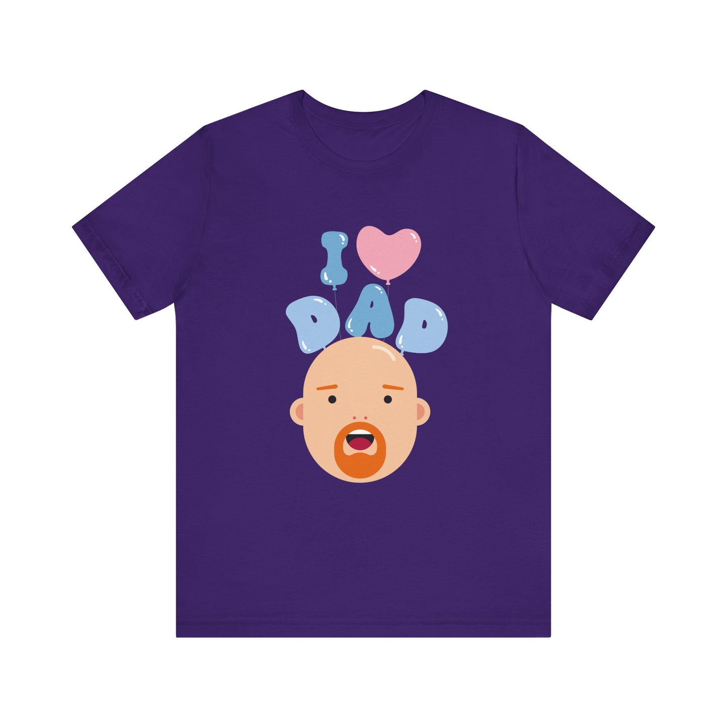 I Love Dad Tee - Perfect Gift for Father's Day, Dad's Birthday, Family Gatherings, Casual Wear, Unisex Jersey Short Sleeve Shirt