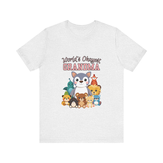 World's Okayest Grandma Tee, Cute Grandma Shirt, Animal Lover Gift, Funny Gift for Grandparents, Mother's Day Gift