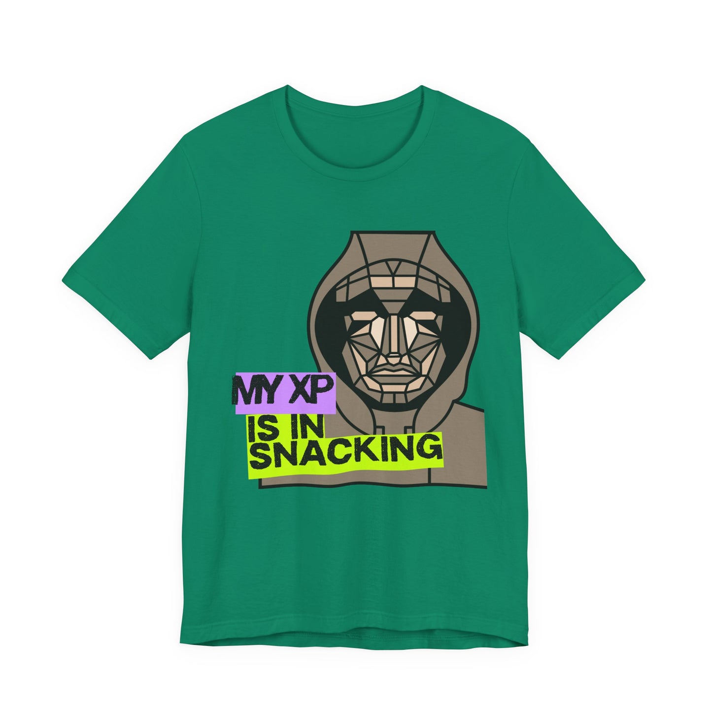 Snack Gaming Short Sleeve Tee, Funny Gamer T-Shirt, Gift for Gamers, Casual Wear, Snack Lover Tee, Unique Graphic Tee