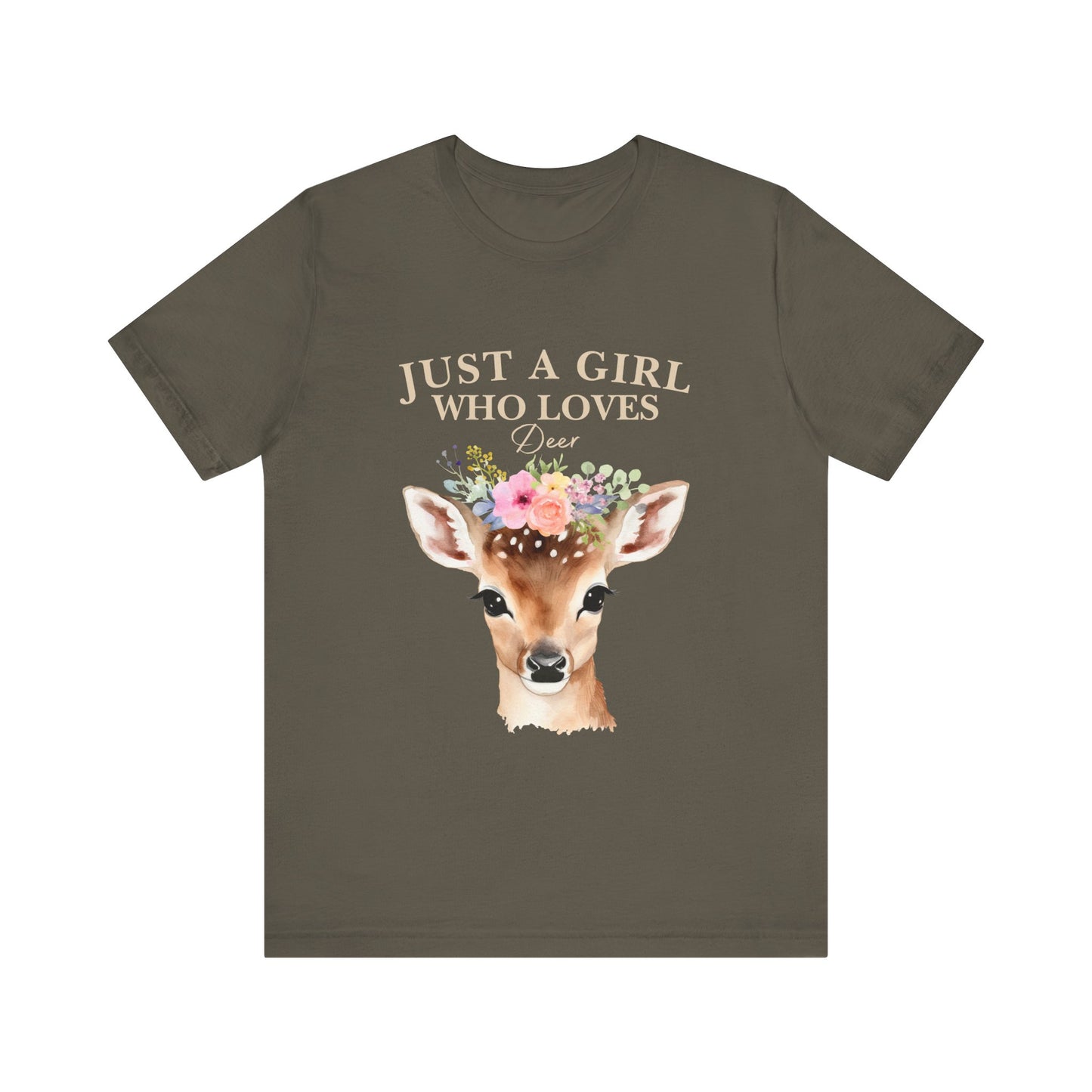 Just a Girl Who Loves Deer T-Shirt | Nature Lover Tee | Perfect Gift for Wildlife Enthusiasts, Birthdays, and Casual Outings