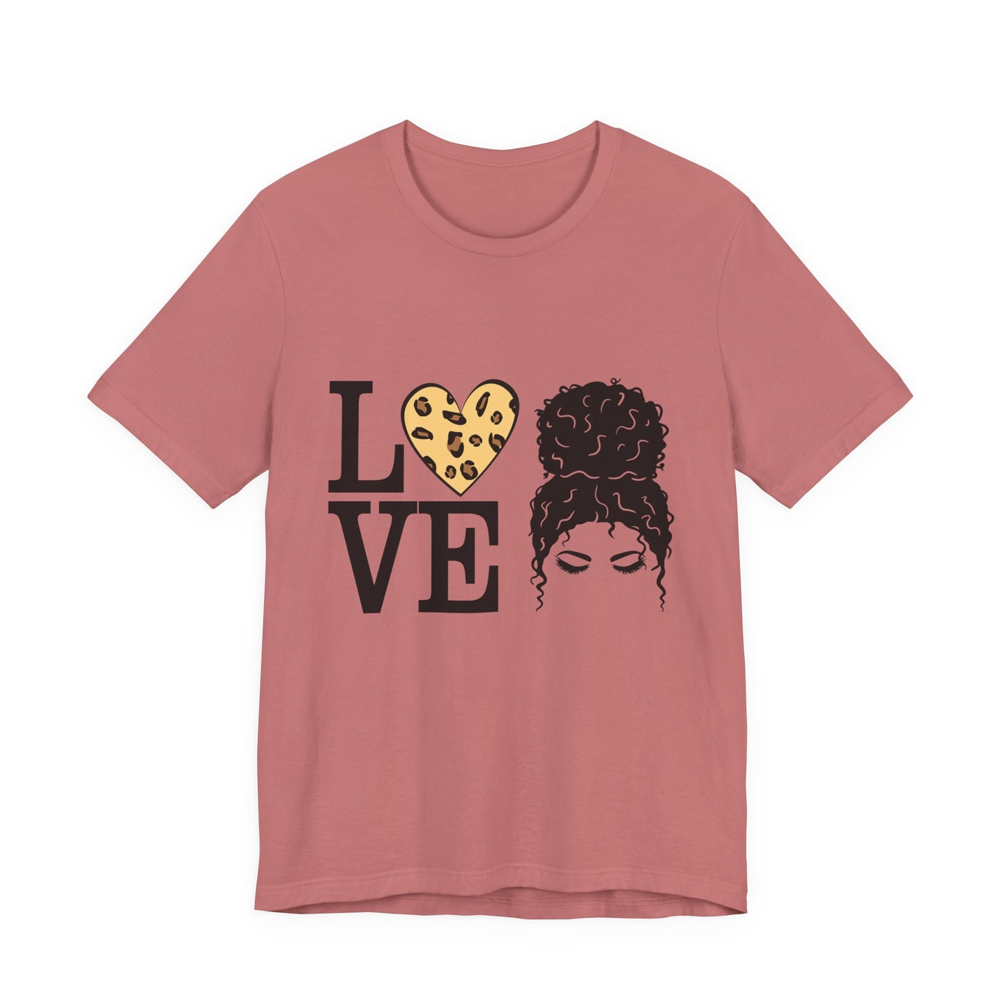 Love Print Girl Tee, Cute Gift for Dates, Casual Everyday Wear, Valentine's Day Top, Unique Fashion Statement for Ladies
