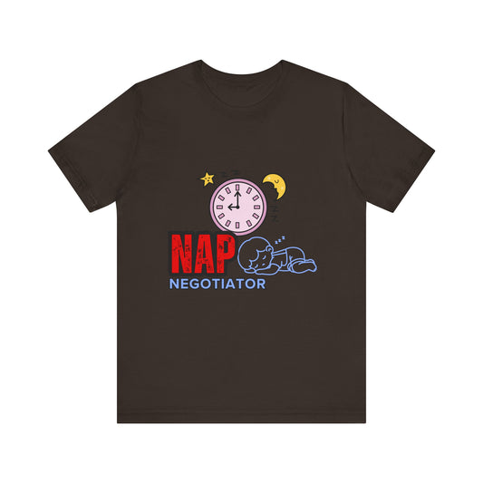 Nap Negotiator Short Sleeve Tee - Funny Sleep Shirt, Gift for Nappers, Relaxation Apparel, Casual Wear, Sleep Enthusiast Tee