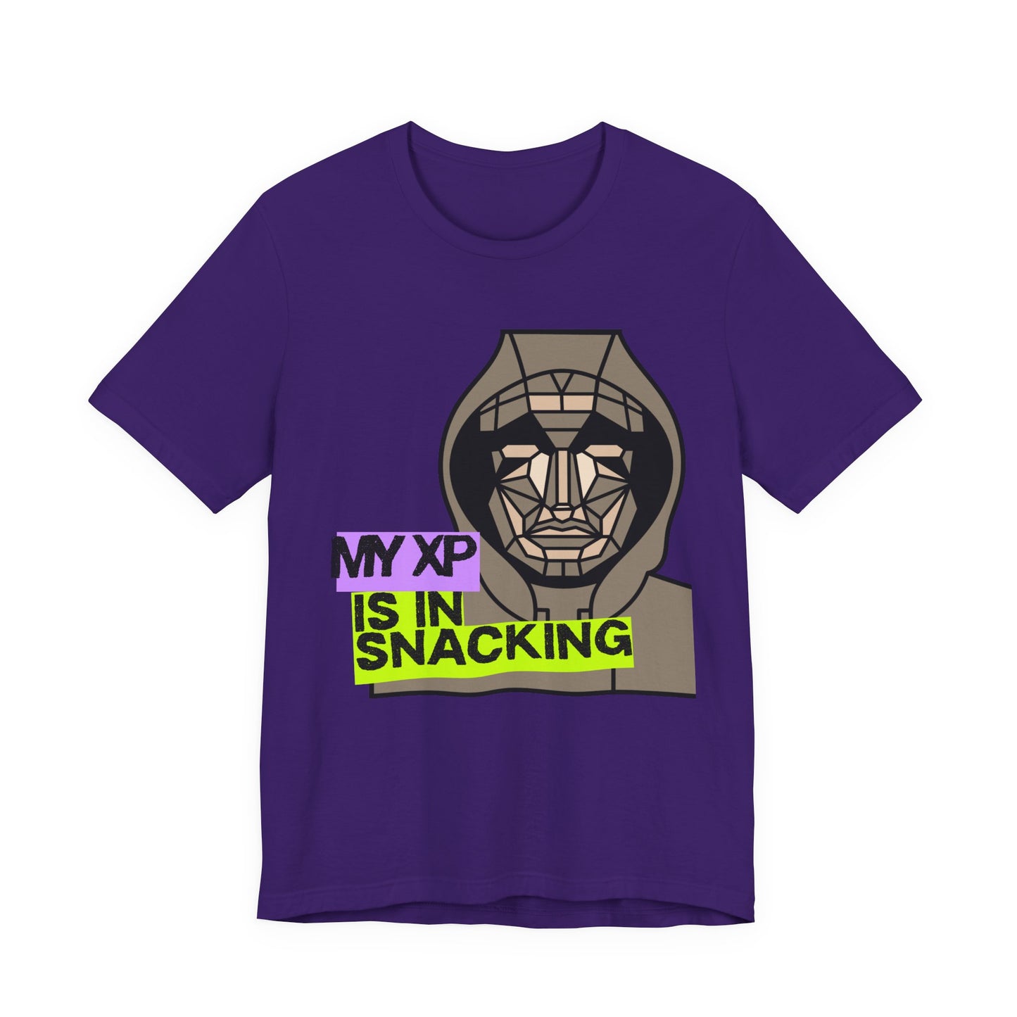 Snack Gaming Short Sleeve Tee, Funny Gamer T-Shirt, Gift for Gamers, Casual Wear, Snack Lover Tee, Unique Graphic Tee