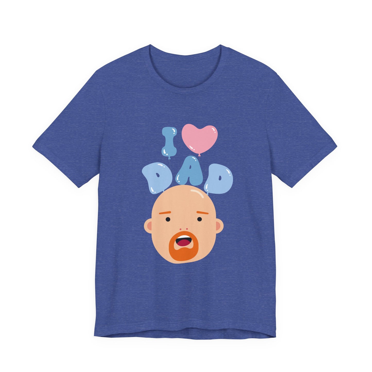 I Love Dad Tee - Perfect Gift for Father's Day, Dad's Birthday, Family Gatherings, Casual Wear, Unisex Jersey Short Sleeve Shirt