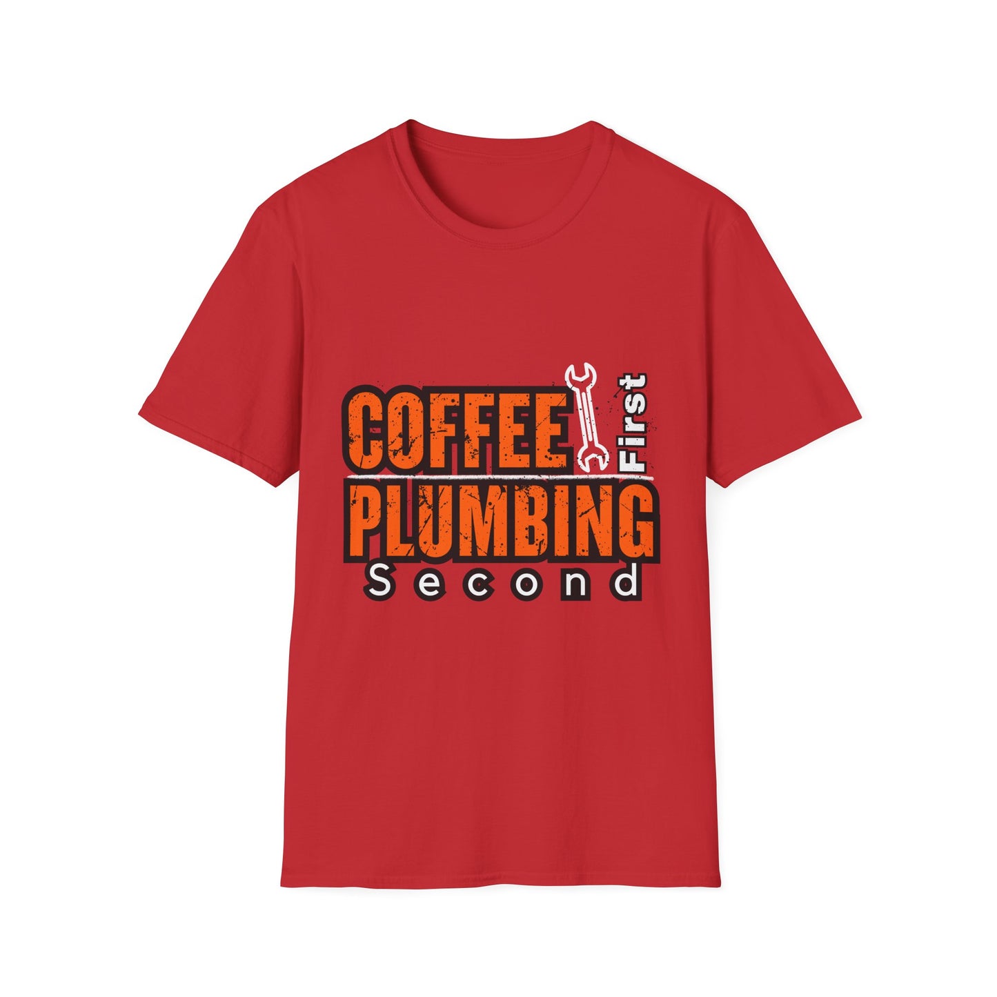 Coffee and Plumbing Unisex T-Shirt, Funny Plumber Shirt, Gift for Plumbers, Coffee Lovers Tee, Plumbing Gifts