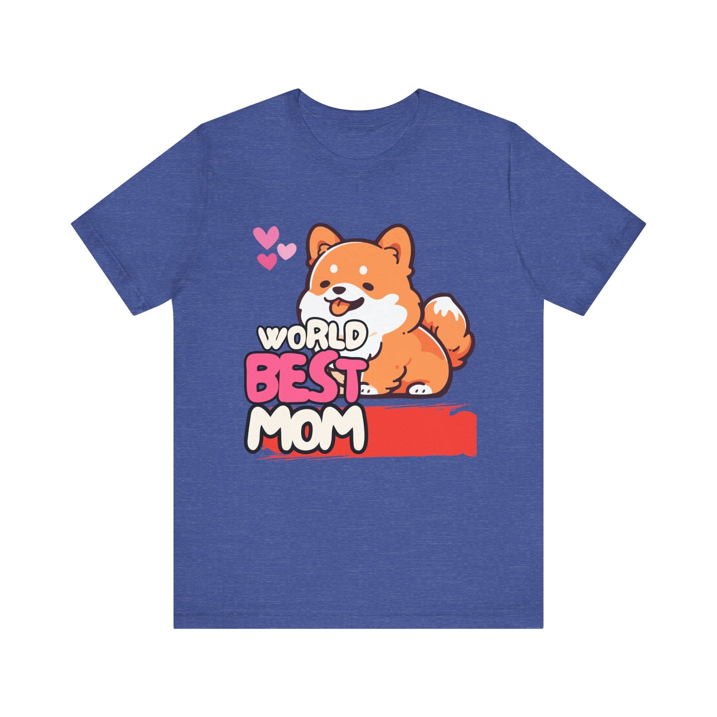 World's Best Mom Tee - Unisex Jersey Short Sleeve Shirt, Gift for Mother's Day, Cute Dog Design, Perfect for Moms, Gifts for Her