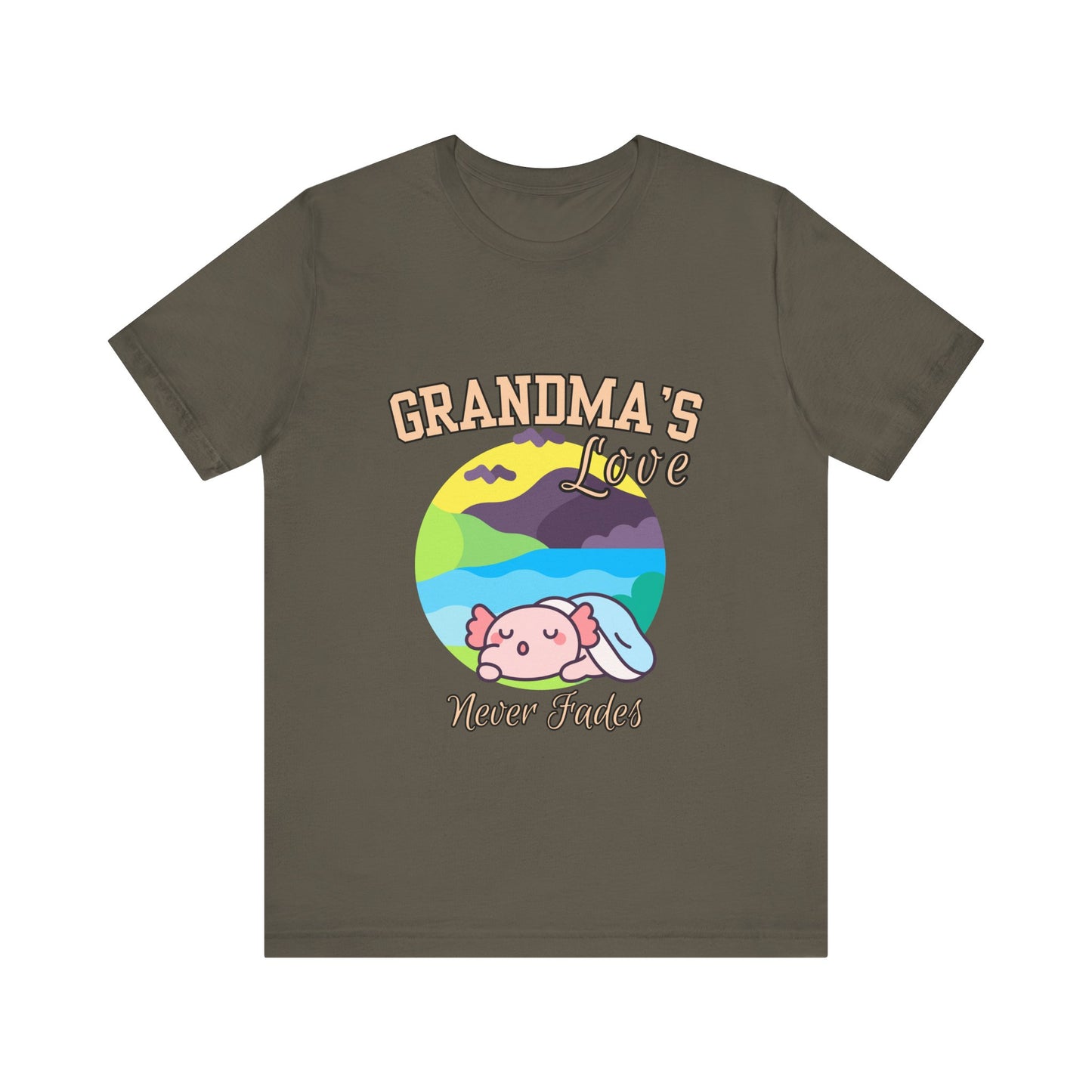 Grandma's Love Unisex Jersey Tee, Cute Gift for Grandma, Birthday Gift, Family Reunion, Comfortable Casual Tee, Heartwarming Apparel