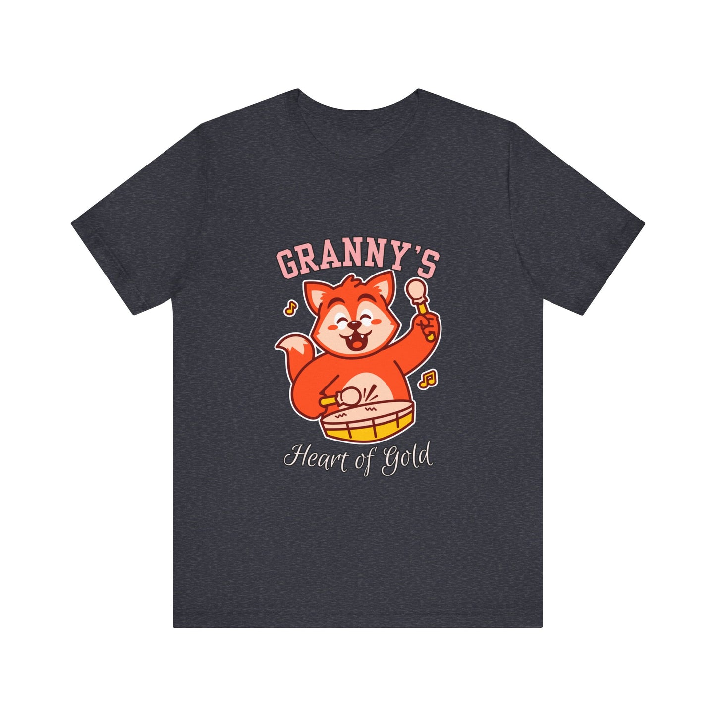 Granny's Heart of Gold Tee, Cute Graphic T-Shirt, Gift for Grandma, Casual Wear, Family Celebration Shirt