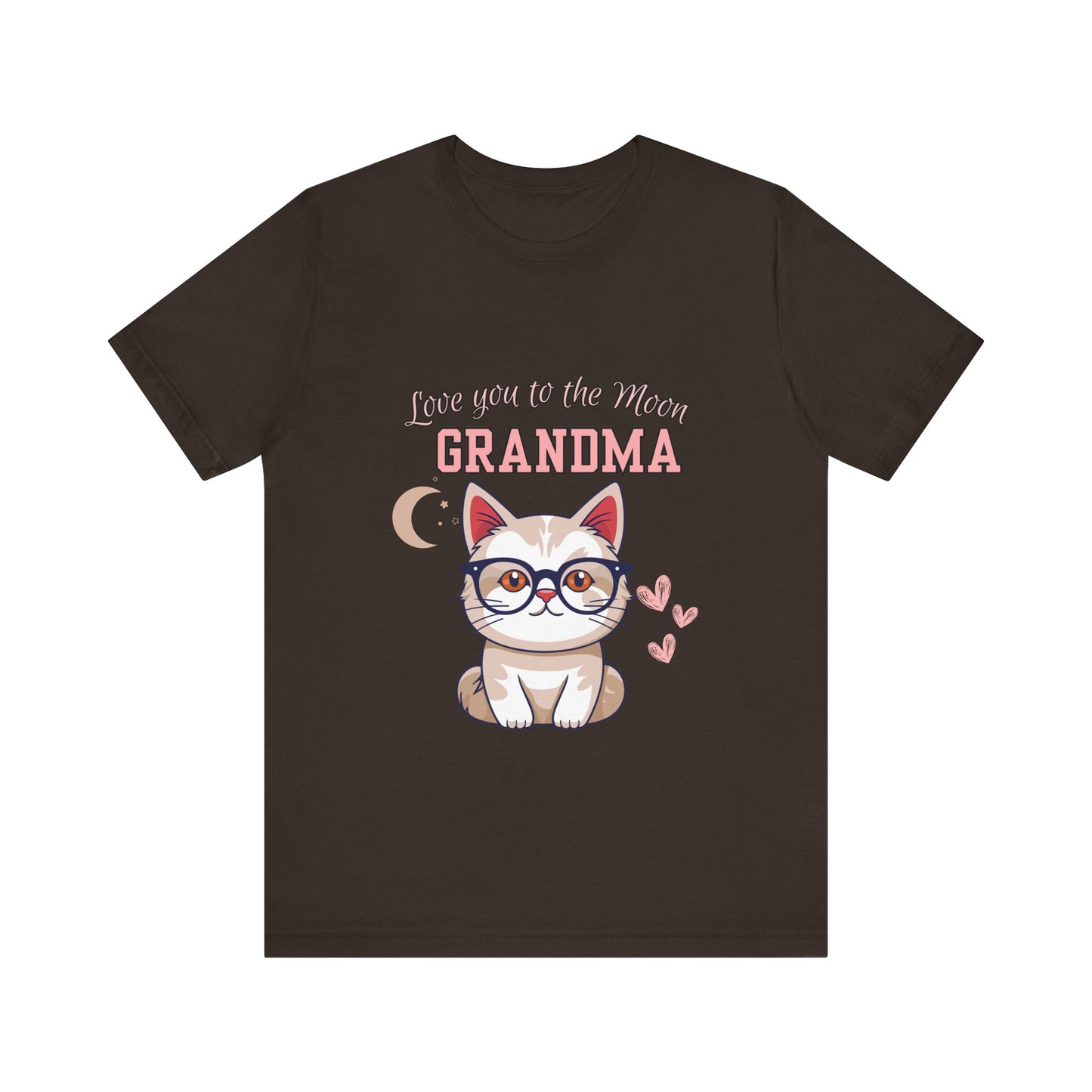 Love You to the Moon Grandma Cat Tee, Cute Cat Shirt, Gift for Grandma, Birthday Tee, Grandparent Gift, Funny Cat T-Shirt