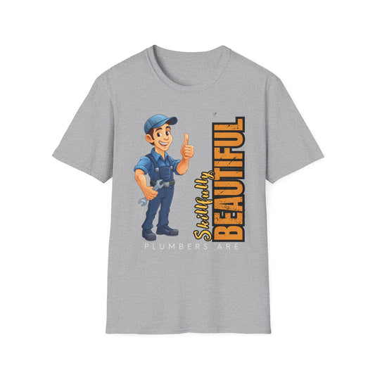 Plumber T-Shirt with Skillfully Beautiful Design, Funny Work T-Shirt, Great for Mechanics, Birthdays, or Casual Wear