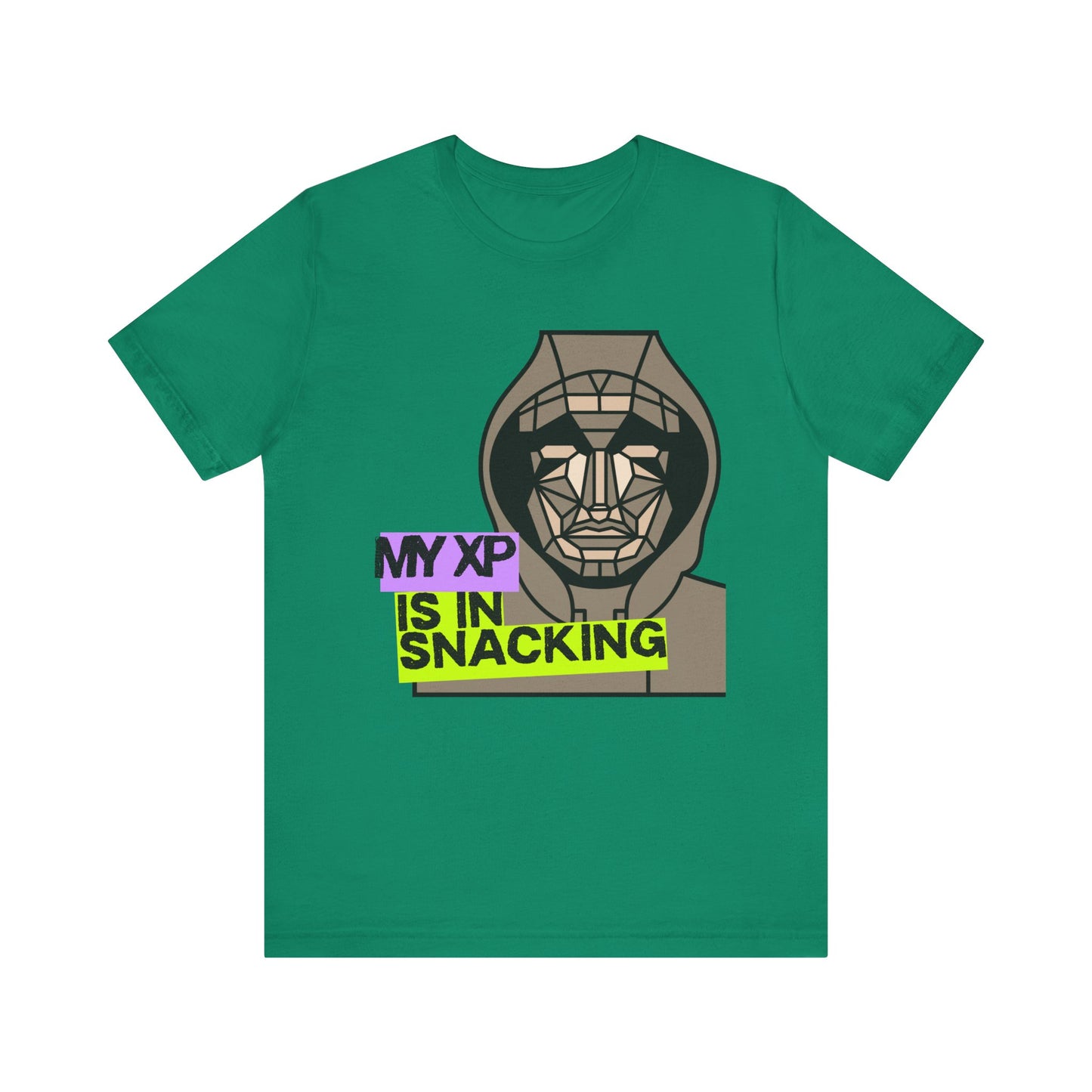 Snack Gaming Short Sleeve Tee, Funny Gamer T-Shirt, Gift for Gamers, Casual Wear, Snack Lover Tee, Unique Graphic Tee