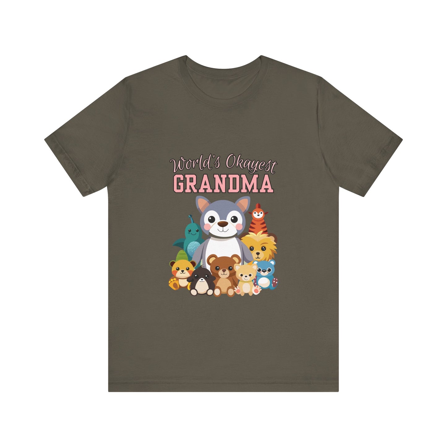 World's Okayest Grandma Tee, Cute Grandma Shirt, Animal Lover Gift, Funny Gift for Grandparents, Mother's Day Gift