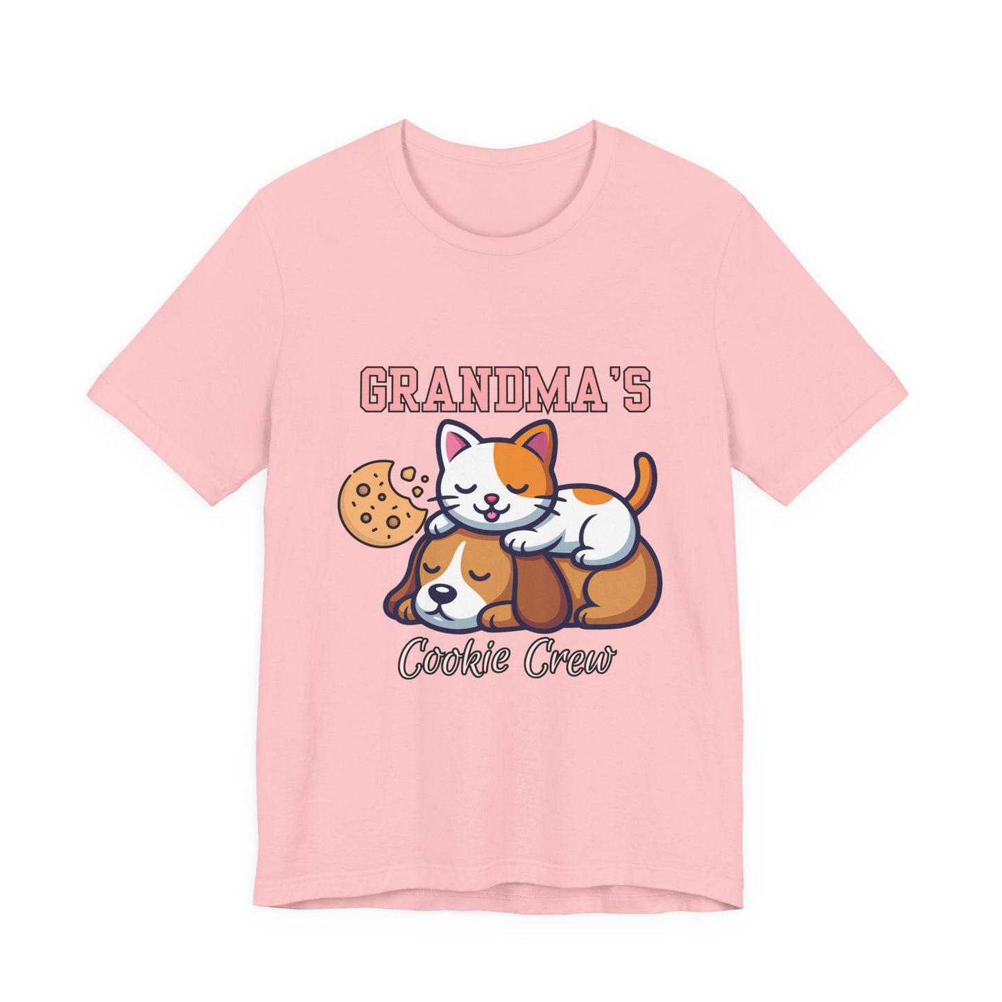 Cute Cat & Dog Grandma's Cookie Crew Tee - Pet Lovers Shirt, Animal Lover Gift, Funny Cat Tee, Family Reunion, Birthday Gift