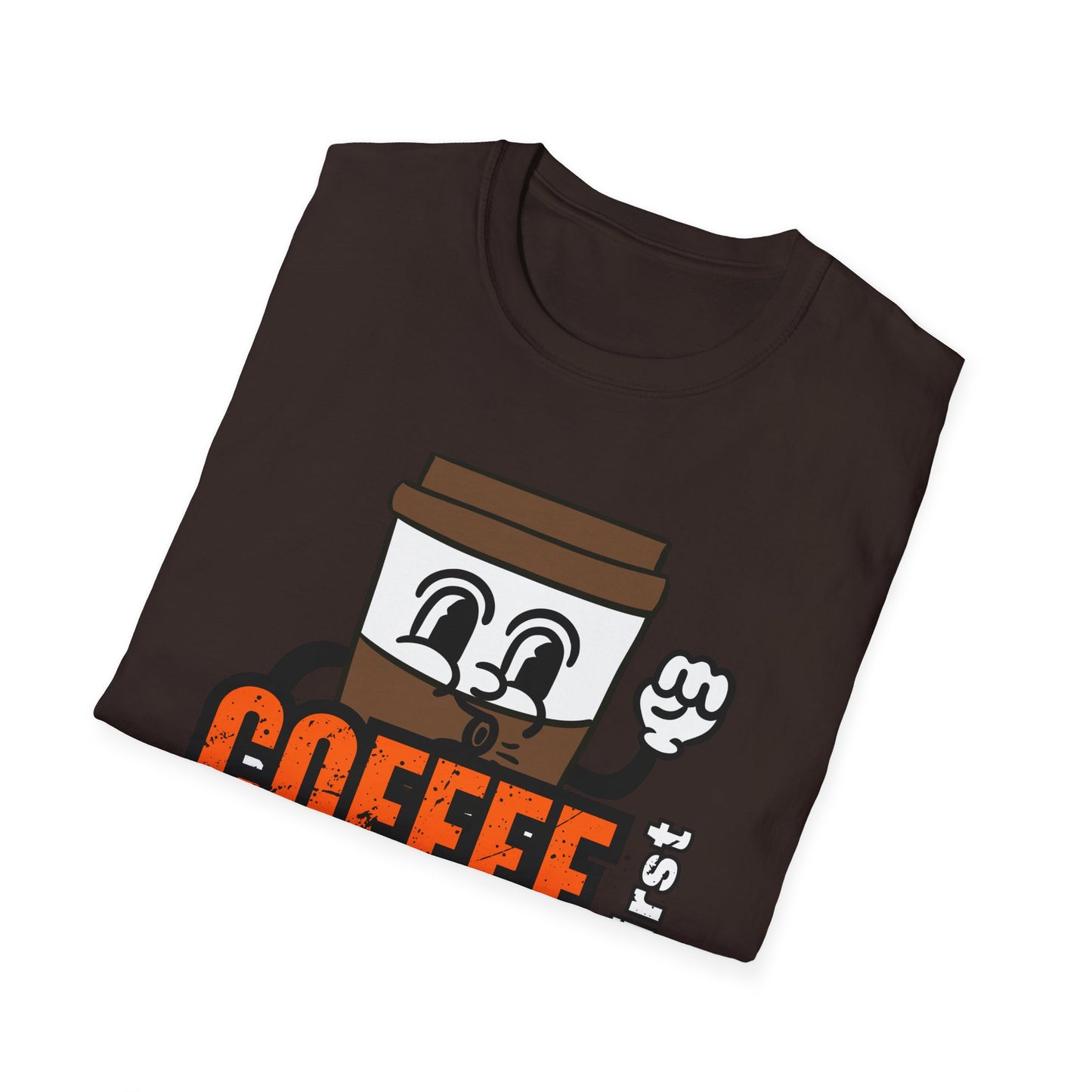 Coffee First Circuits Second Cartoon Unisex T-Shirt, Funny Coffee Tee, Gift for Engineers, Electrician T-shirt