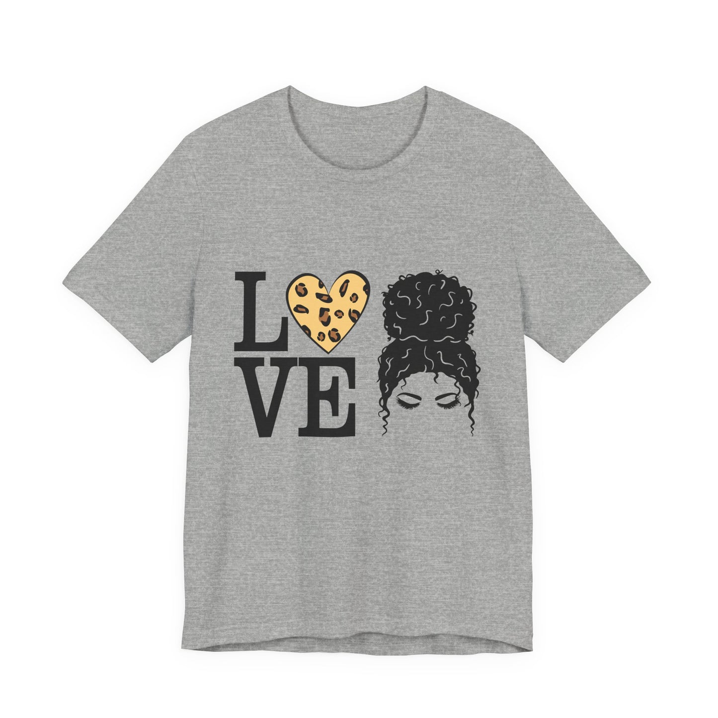 Love Print Girl Tee, Cute Gift for Dates, Casual Everyday Wear, Valentine's Day Top, Unique Fashion Statement for Ladies