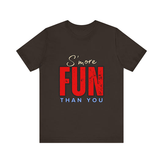 S'more Fun Unisex Jersey Tee - Perfect for Campfires, Summer Vibes, Family Gatherings, Gift for Outdoor Lovers, Cozy Celebrations