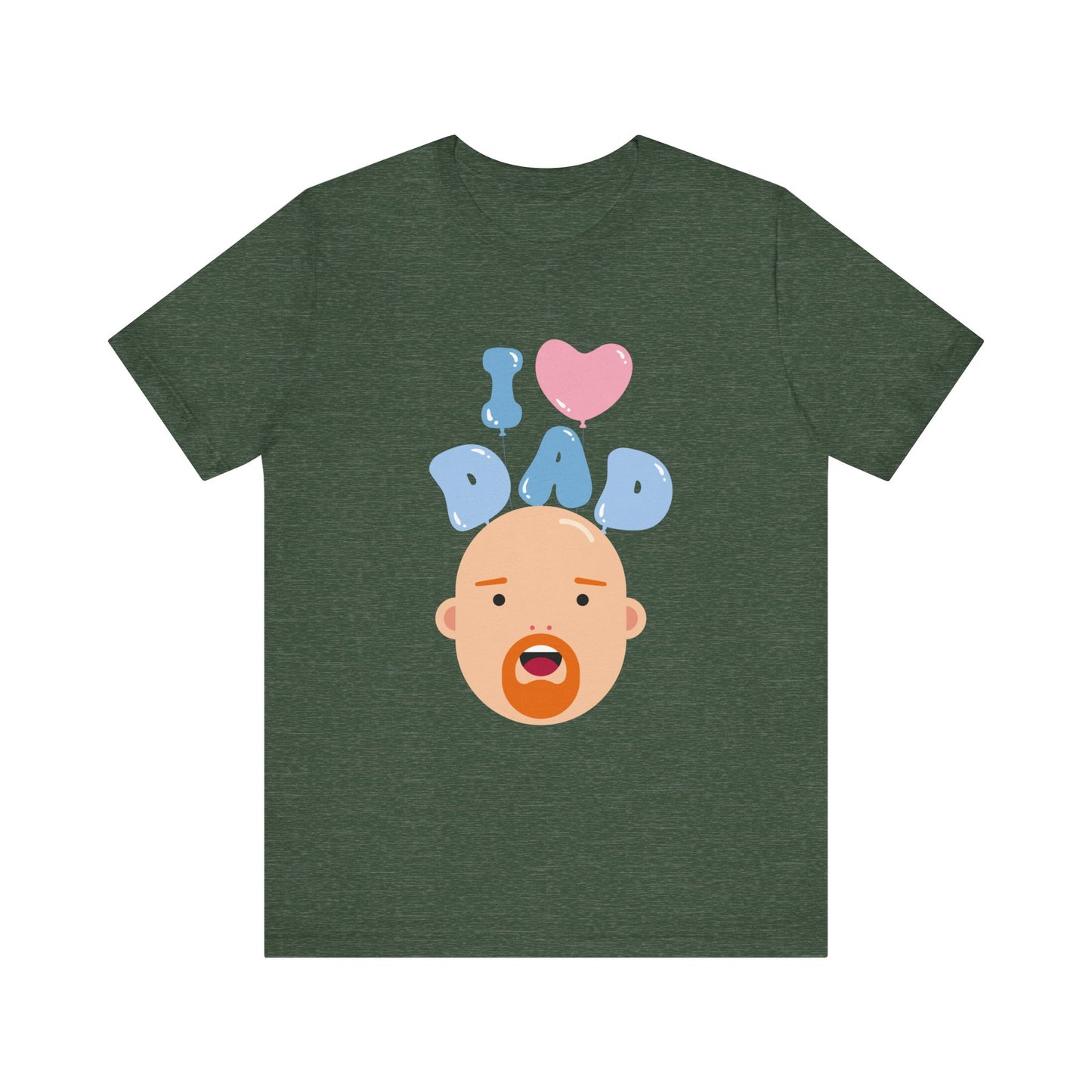 I Love Dad Tee - Perfect Gift for Father's Day, Dad's Birthday, Family Gatherings, Casual Wear, Unisex Jersey Short Sleeve Shirt