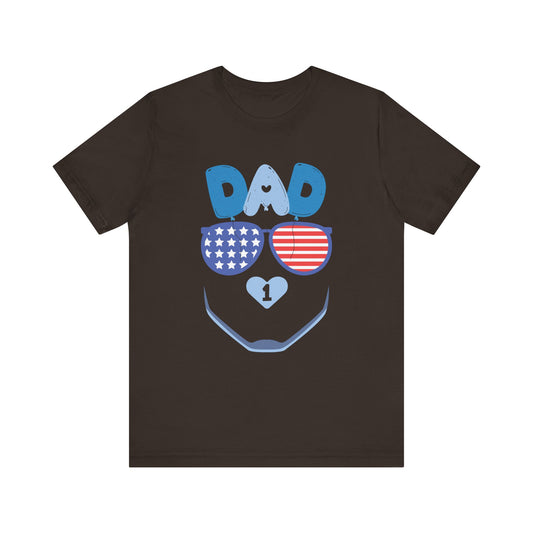 Patriotic Dad Tee, Father's Day Gift, USA Pride Shirt, Unisex Graphic T-Shirt, Summer Casual Wear