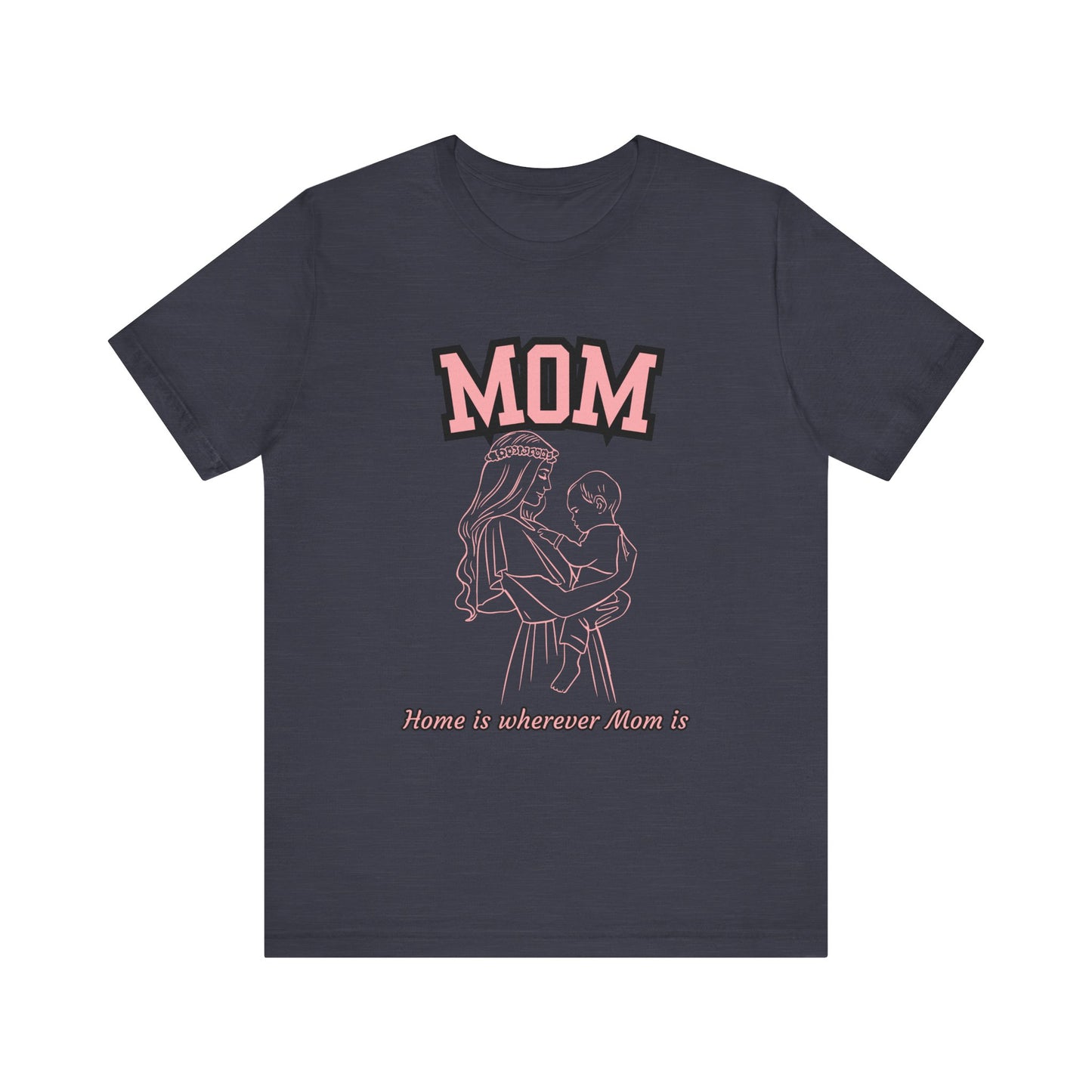 Mom Love Unisex Jersey Tee, Cute Gift for Mom, Mother’s Day Shirt, Casual Family Tee, Soft Cotton Top