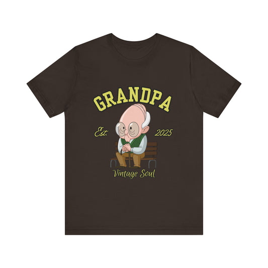 Vintage Grandpa Tee, Unisex Short Sleeve T-Shirt, Gift for Grandpa, Father's Day Outfit, Family Reunion Apparel, Nostalgic T-Shirt
