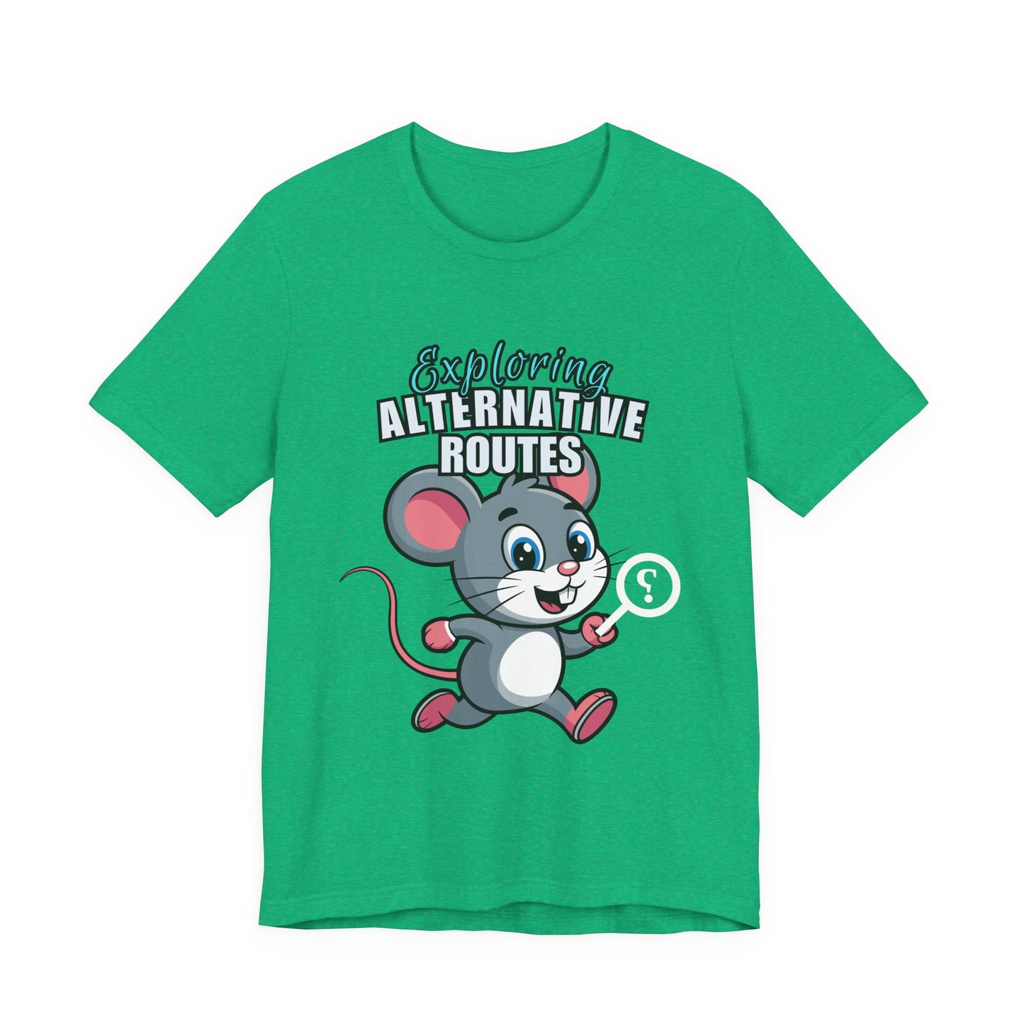 Exploring Alternative Routes Tee, Fun Mouse Graphic T-Shirt, Unisex Casual Shirt, Gift for Animal Lovers, Kids & Adults