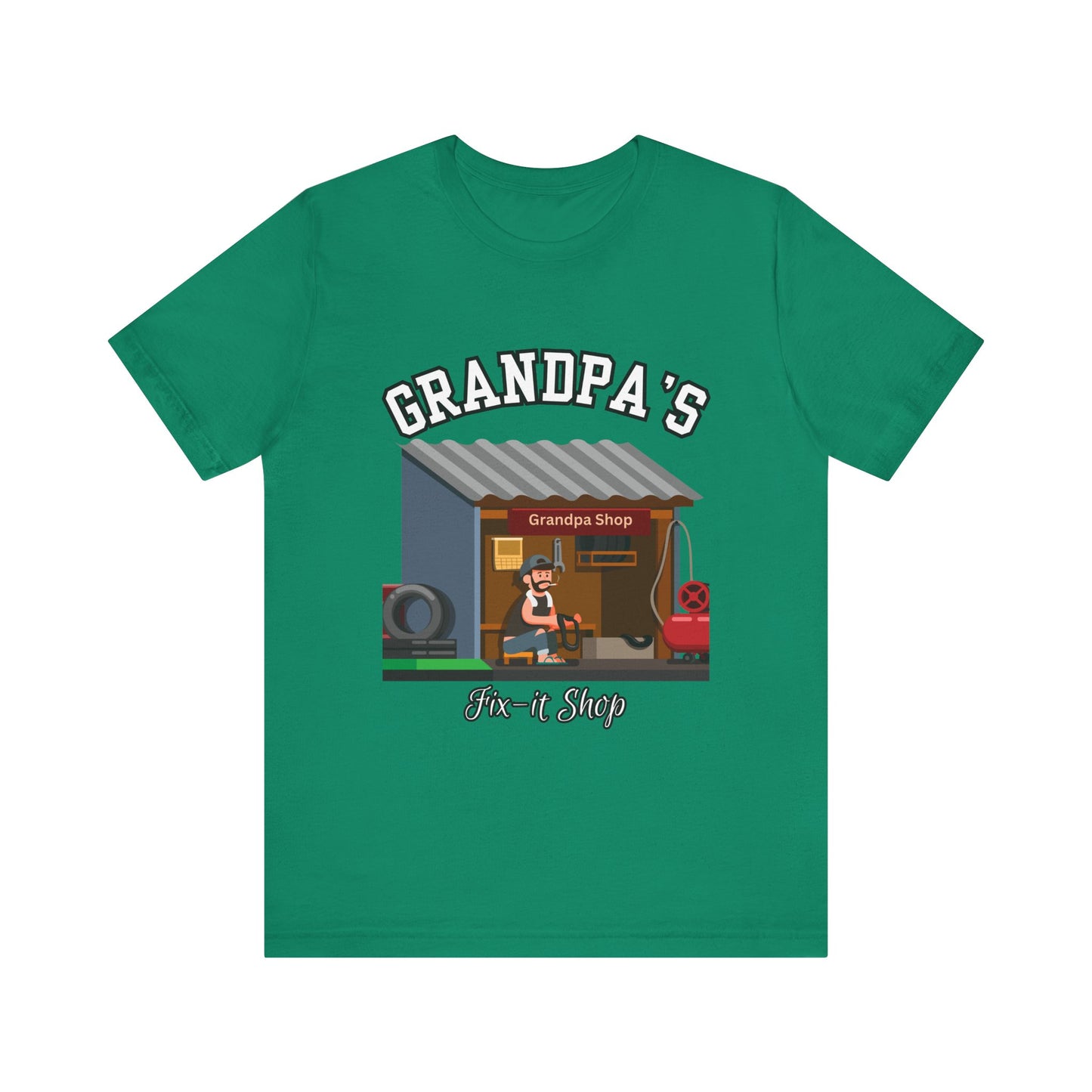 Grandpa's Fix-It Shop T-Shirt, Unisex Tee, Gift for Grandfather, Father's Day Gift, Mechanic Shirt, Family Humor Shirt