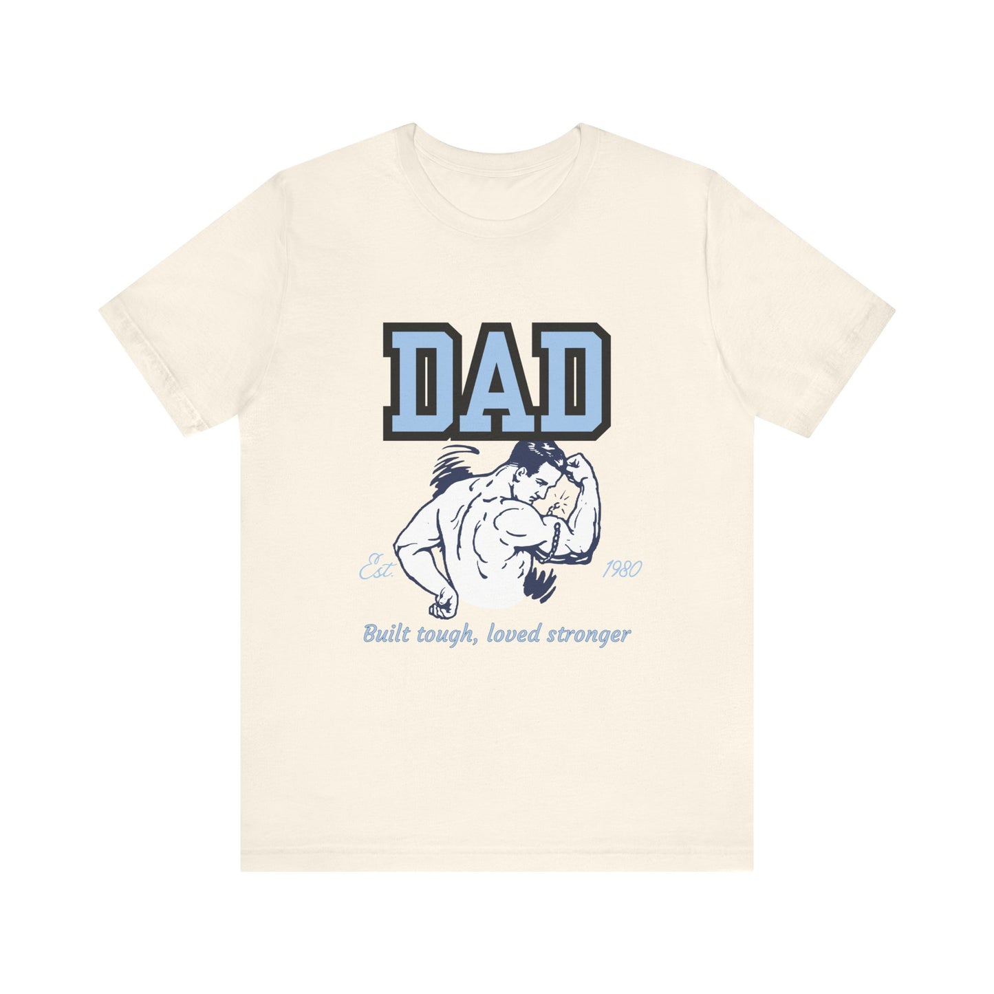 DAD Strong Unisex Jersey Tee, Father's Day Gift, Dad Humor Shirt, Comfortable Casual Top, Birthday Gift Tee, Everyday Wear