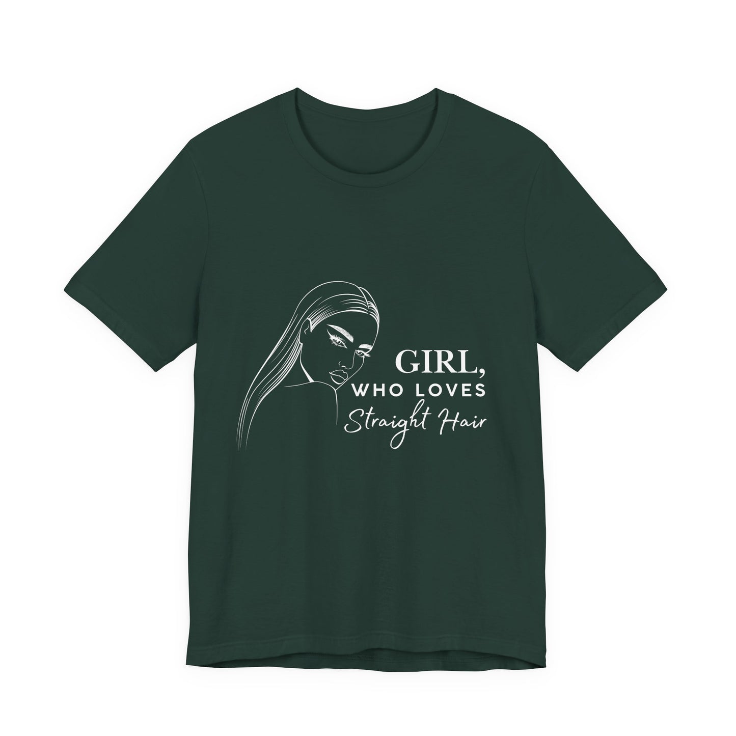 Girl Who Loves Straight Hair Tee, Unisex T-Shirt, Fashion Tee, Hair Lover Gift, Casual Outfit, Trendy Style
