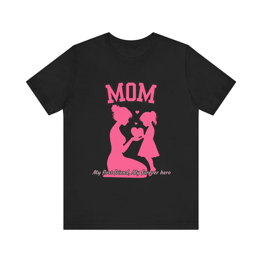 Mom and Daughter Love Tee | Unisex Jersey T-shirt for Mother's Day, Birthday Gift, Family Outing, Casual Wear, Heartwarming Gift