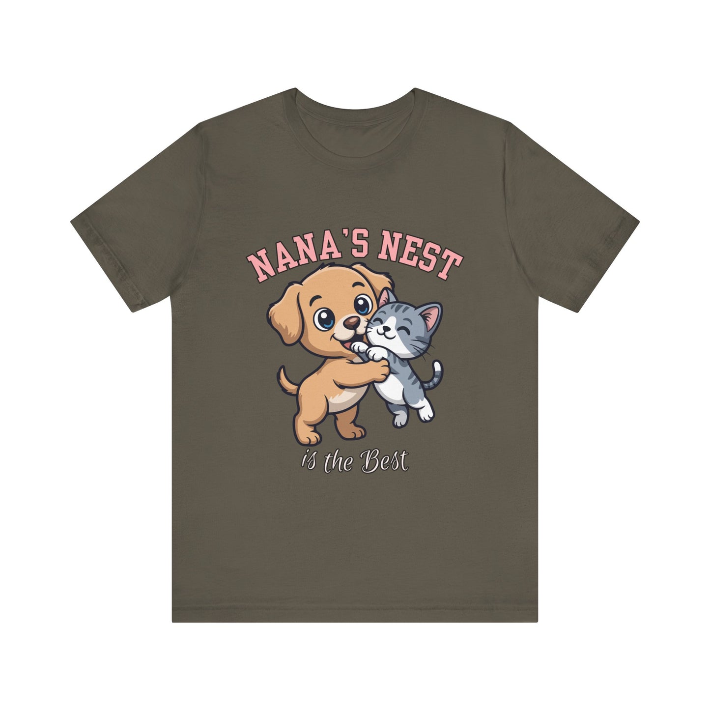 Nana's Nest Pets Unisex Tee, Cute Pet Lover T-Shirt, Gift for Dog and Cat Lovers, Family Reunion Shirt, Birthday Gift Idea