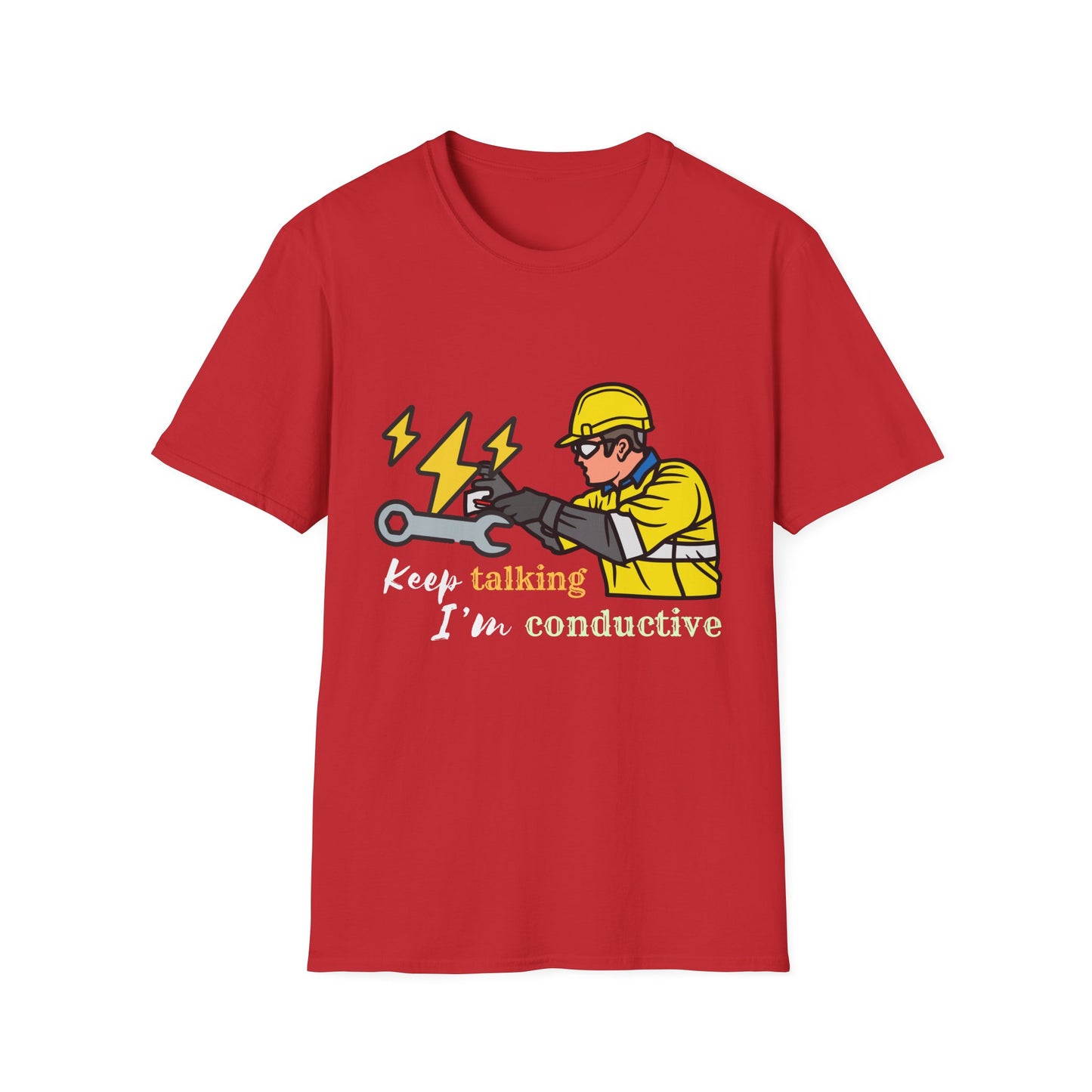 Electrician Humor T-Shirt, Funny Work Shirt, Gift for Electricians, Casual Tee, Unique Graphic Tee, Funny Labor Day Gift, Dad Gift
