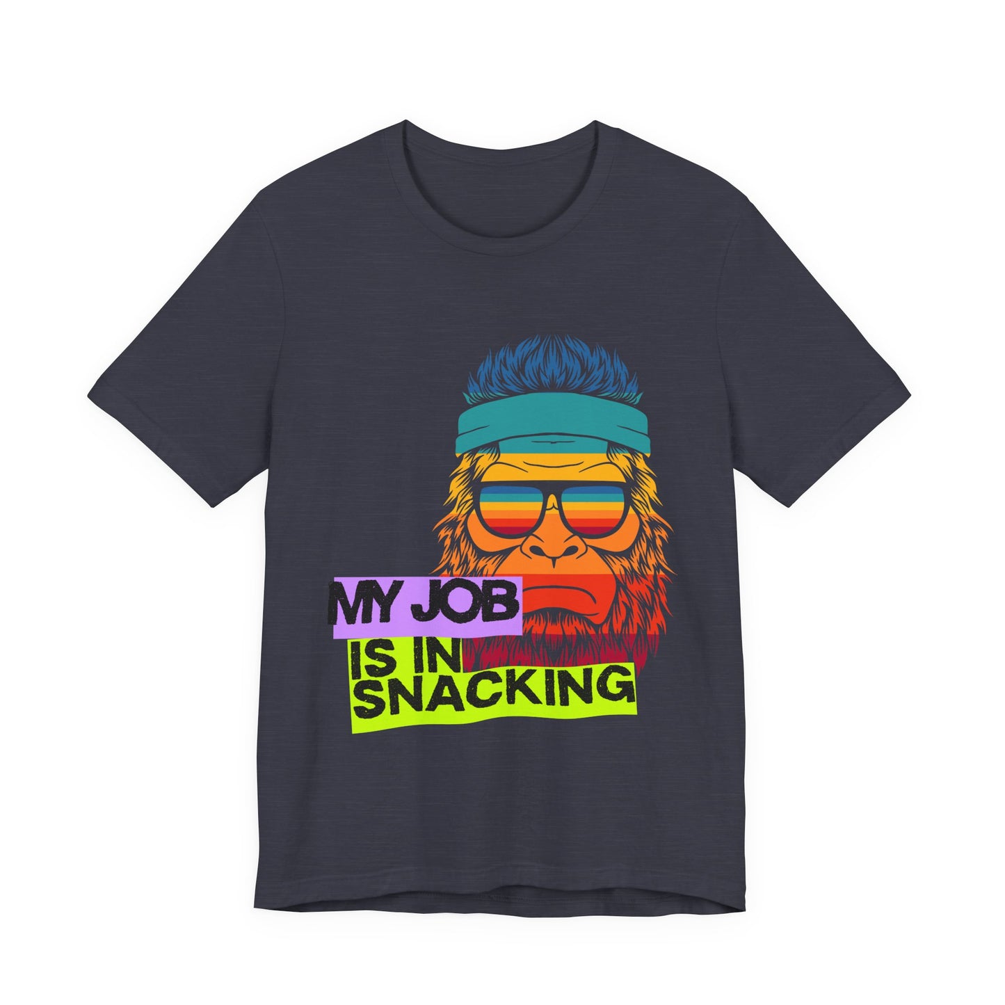Funny Snack Lover Tee, Humorous Gift for Foodies, Unisex Graphic Shirt, Job in Snacking T-Shirt, Quirky Apparel for All Occasions, Gamer Tee