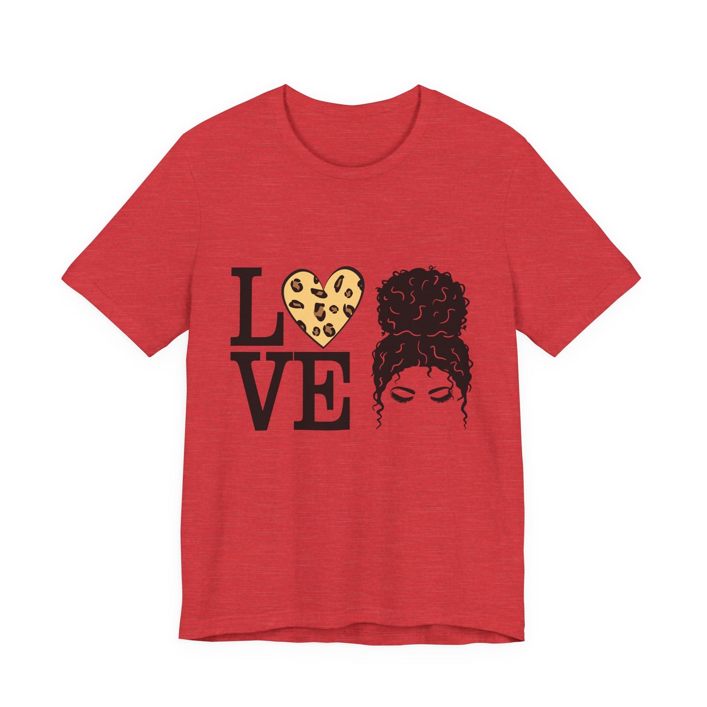 Love Print Girl Tee, Cute Gift for Dates, Casual Everyday Wear, Valentine's Day Top, Unique Fashion Statement for Ladies