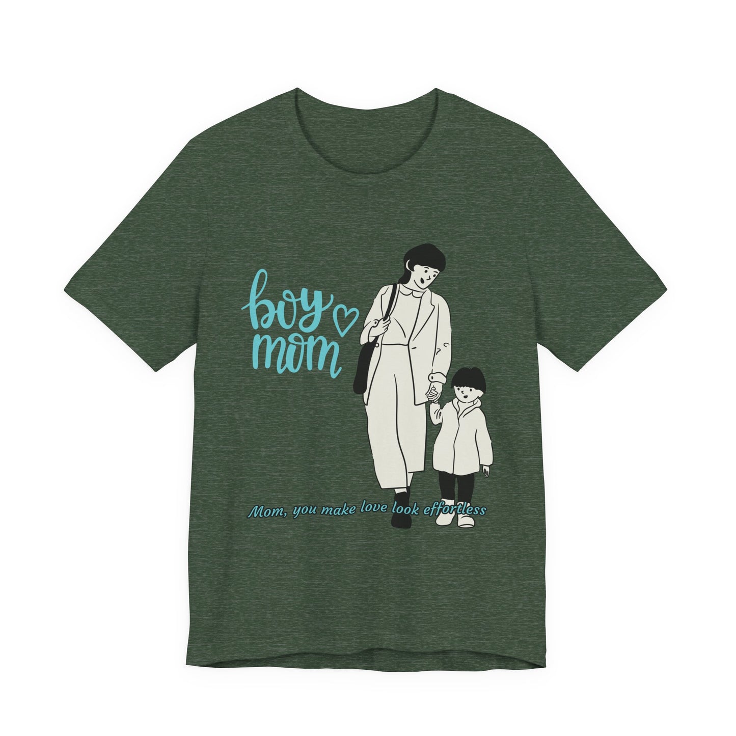 Boy Mom Short Sleeve Tee - Perfect Gifts for Mothers, Cute Family Outfits, Mom's Night Out, Mother's Day Apparel, Casual Everyday Wear