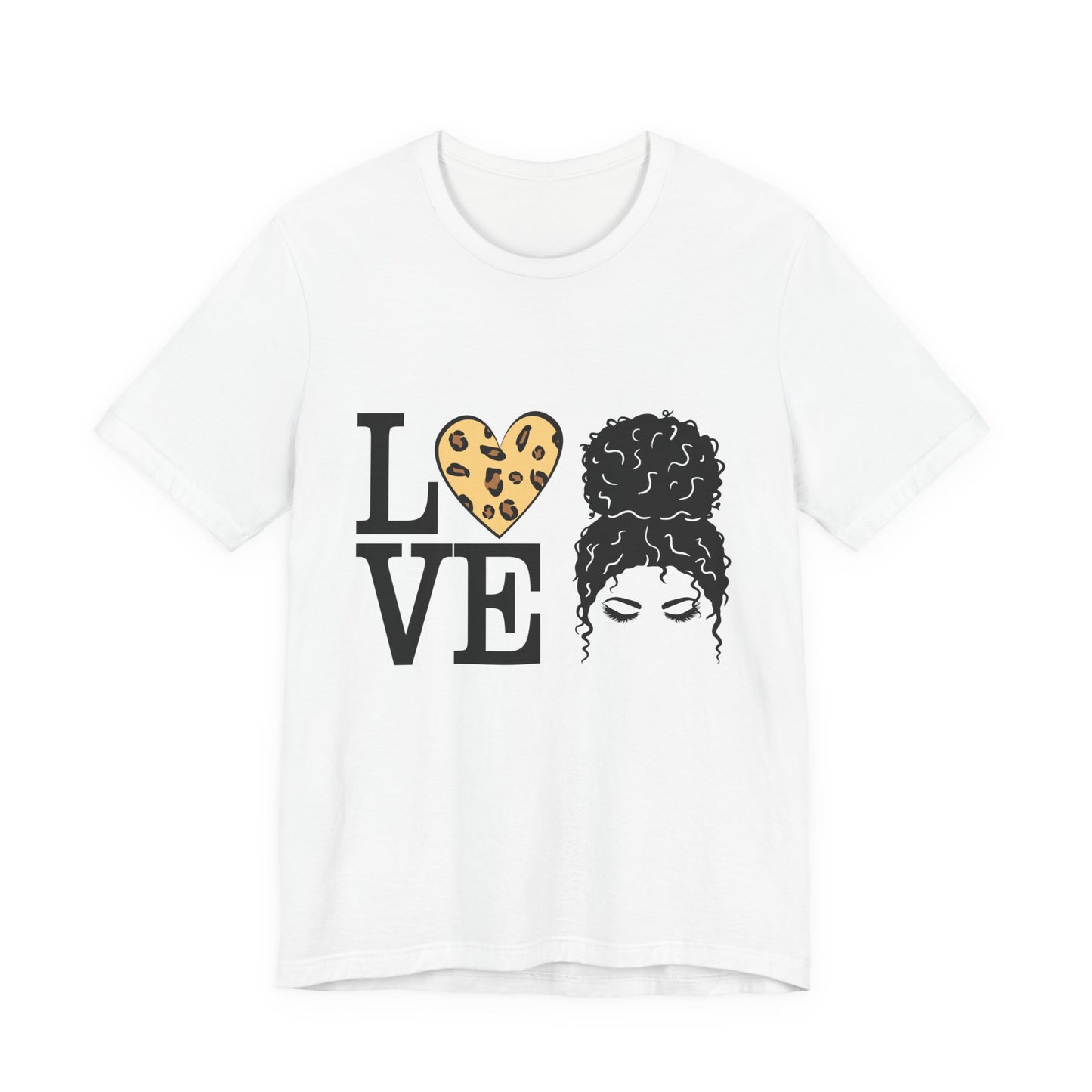 Love Print Girl Tee, Cute Gift for Dates, Casual Everyday Wear, Valentine's Day Top, Unique Fashion Statement for Ladies