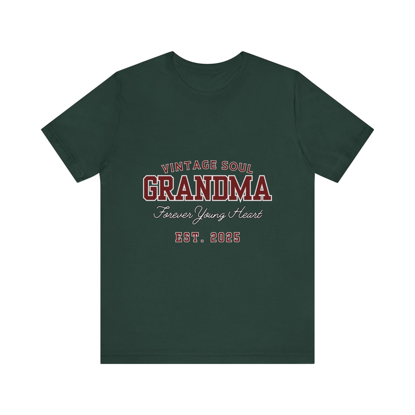 Vintage Soul Grandma Tee - Forever Young Heart, Birthday Gift, Family Reunion, Mothers Day Gift, Cute Grandma Shirt