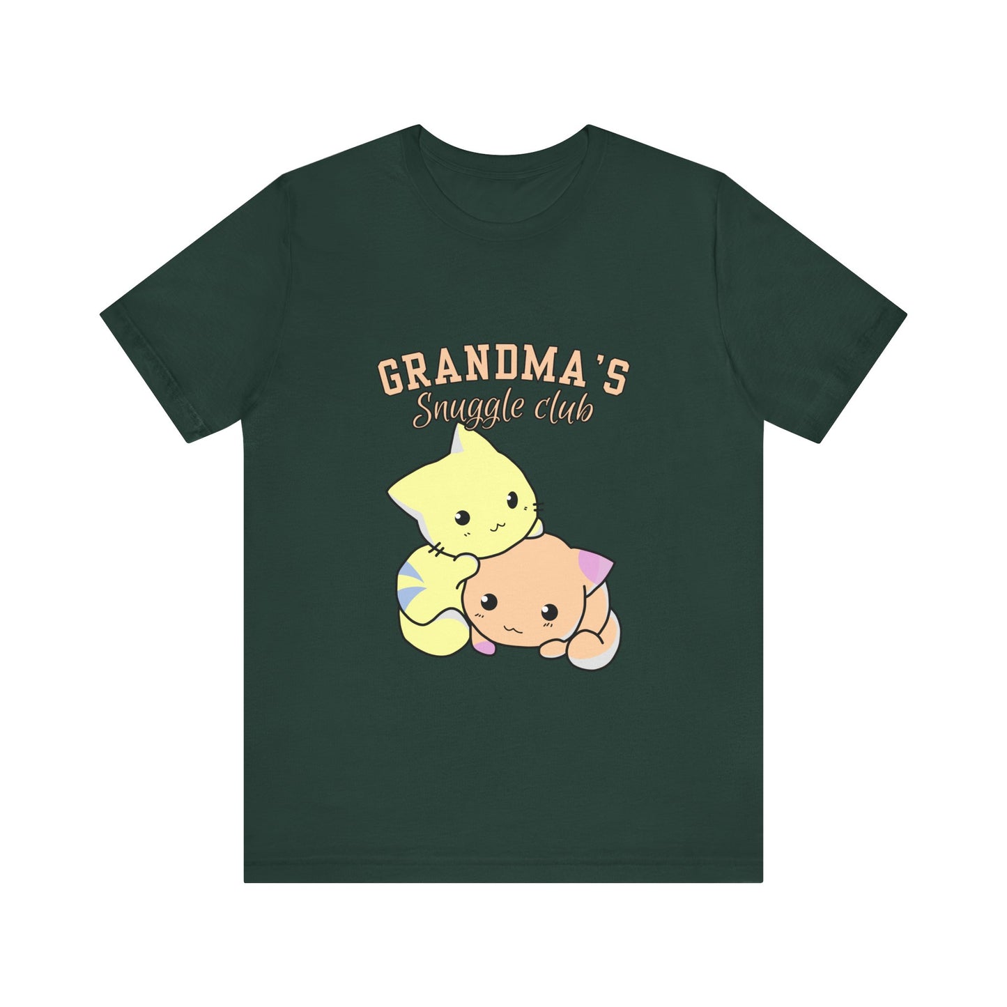 Grandma's Snuggle Club Tee, Cozy Gift for Grandma, Cute Cat Graphic Shirt, Family Gathering Outfit, Birthday Gift for Grandma
