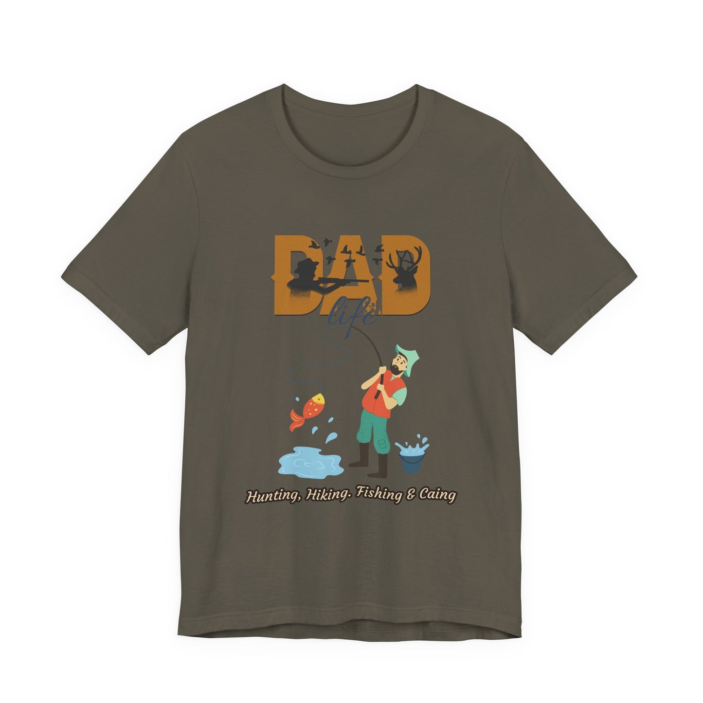 Dad Life Fishing Tee, Perfect for Fathers Day, Outdoor Adventures, Casual Wear, Gift for Dads, Fishing Enthusiasts