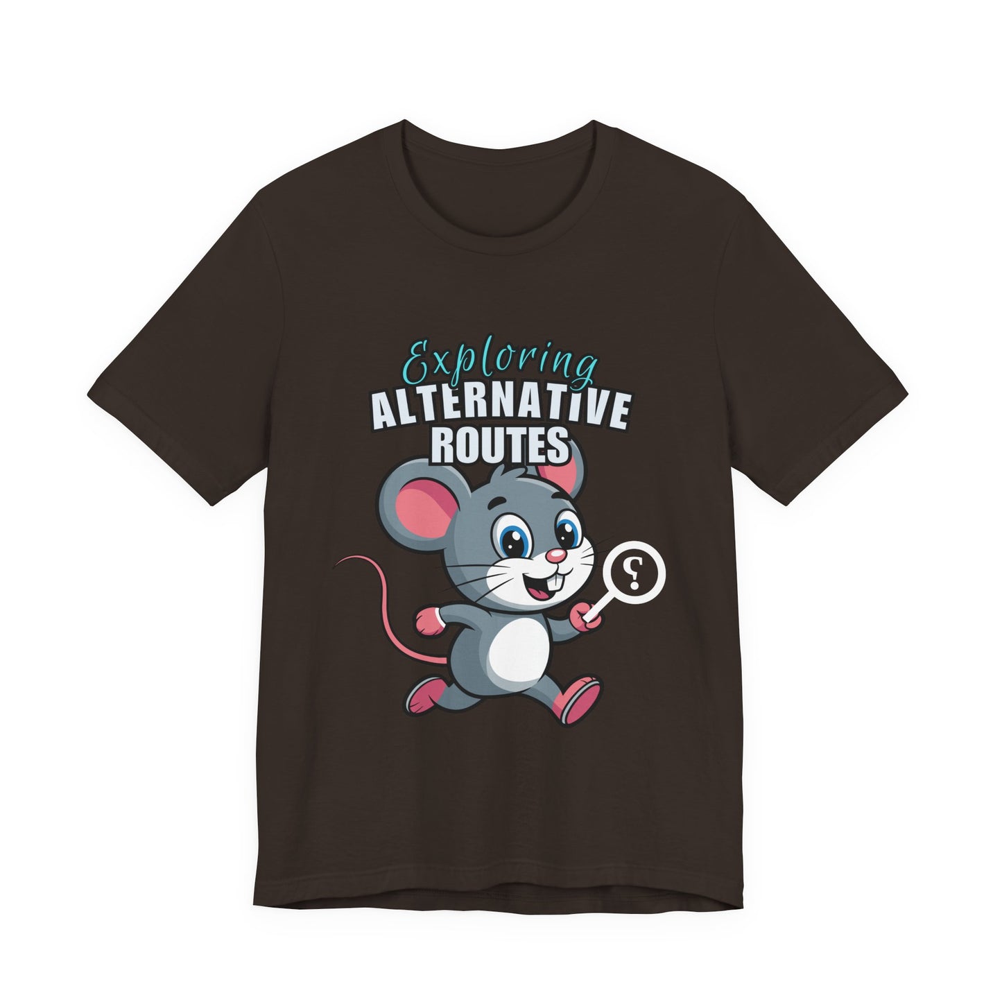 Exploring Alternative Routes Tee, Fun Mouse Graphic T-Shirt, Unisex Casual Shirt, Gift for Animal Lovers, Kids & Adults