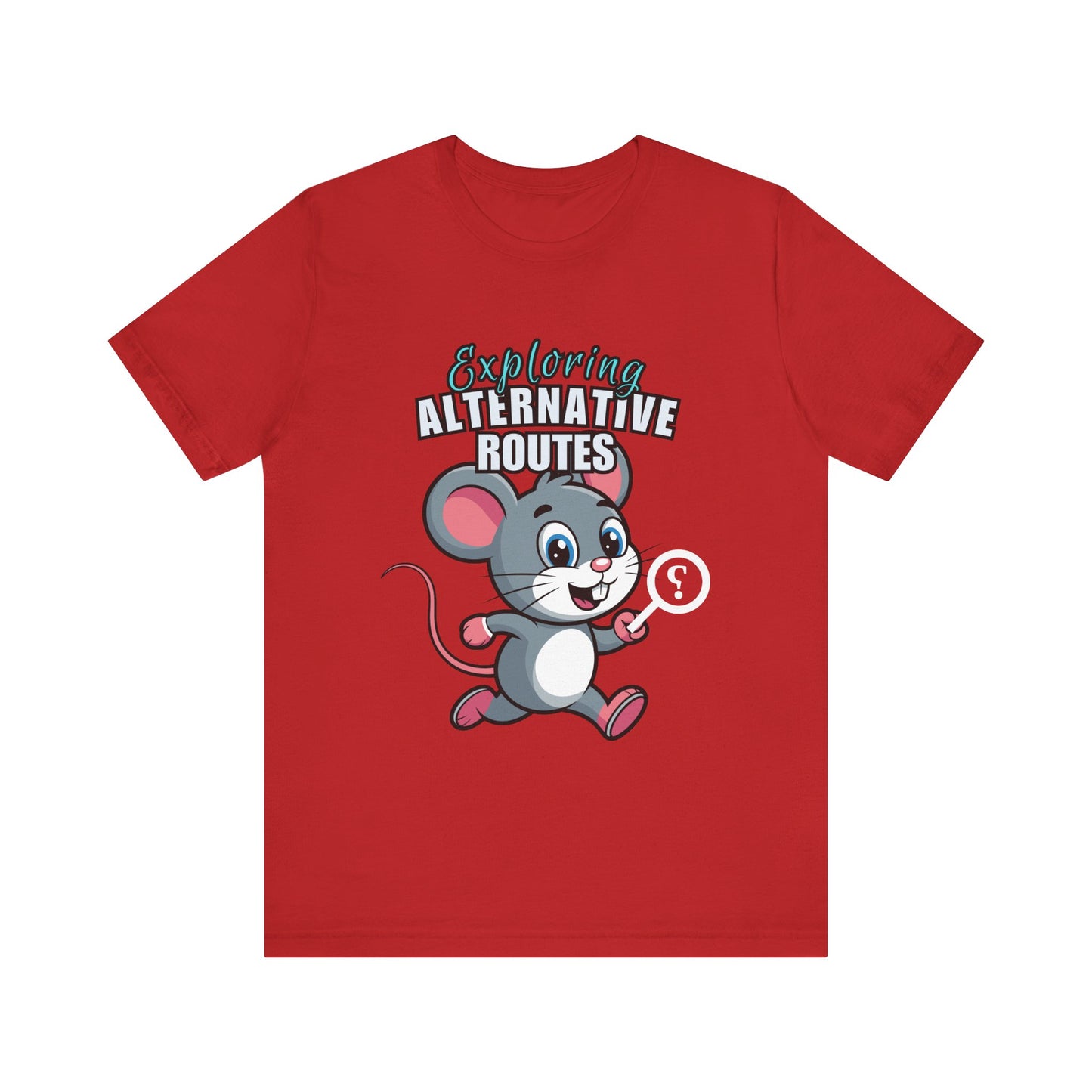 Exploring Alternative Routes Tee, Fun Mouse Graphic T-Shirt, Unisex Casual Shirt, Gift for Animal Lovers, Kids & Adults
