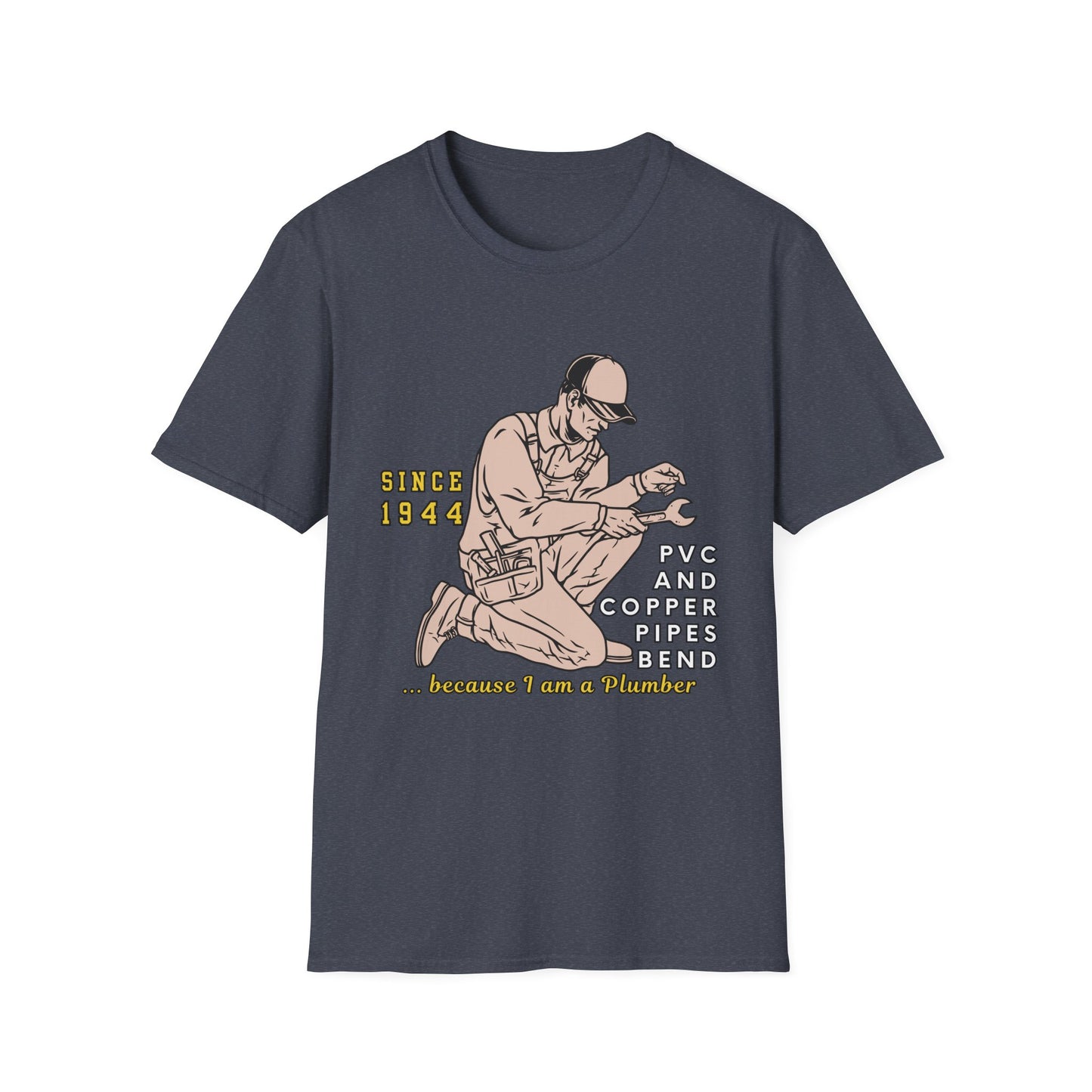 Vintage Plumber T-Shirt, Funny Plumbing Tee, Gift for Plumbers, Since 1944 Graphic Shirt, Unisex Softstyle Apparel