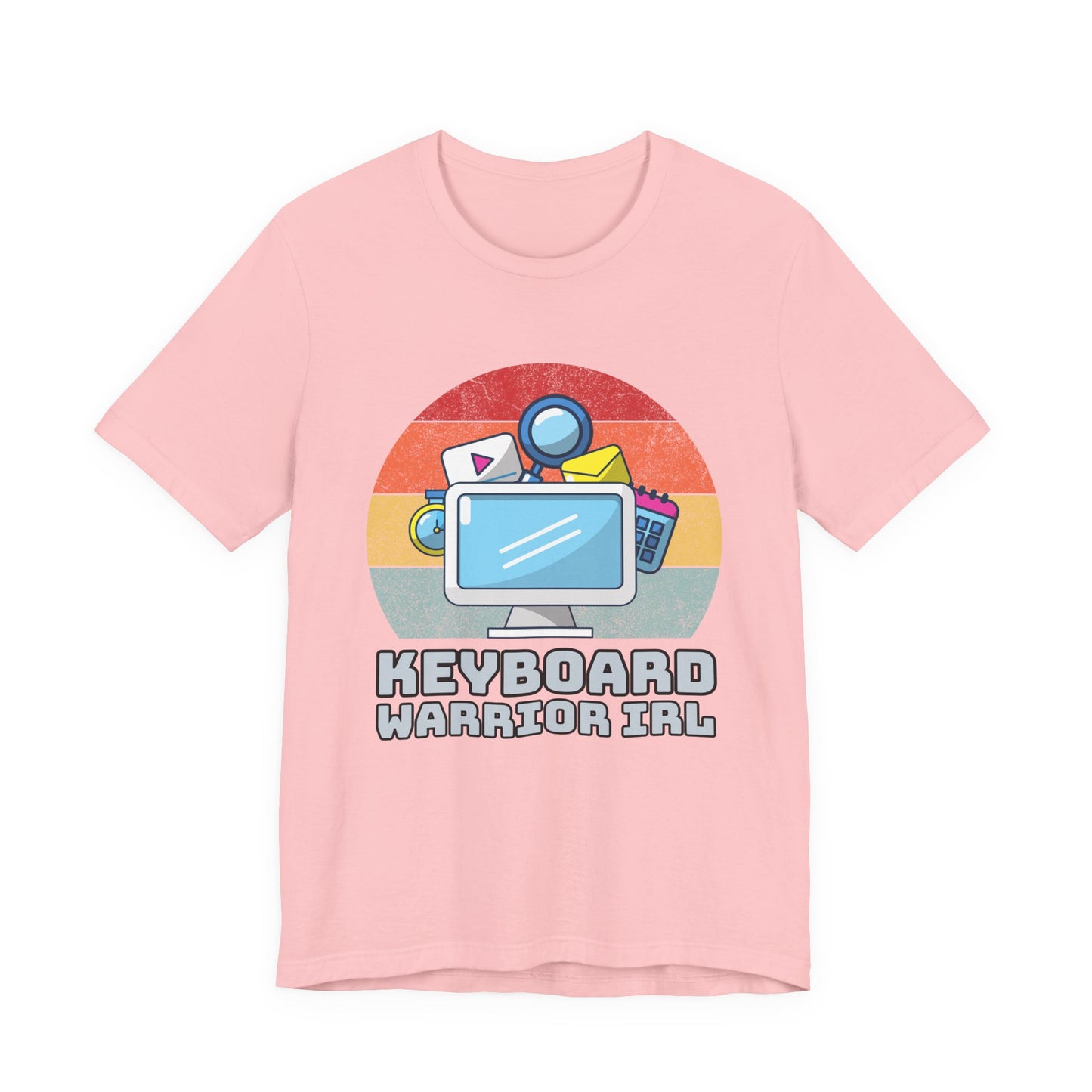 Playful Keyboard Warrior Tee, Gamer Shirt, Geek Fashion, Cute Coding Gift, Unisex Casual Tee, Retro Gaming Apparel