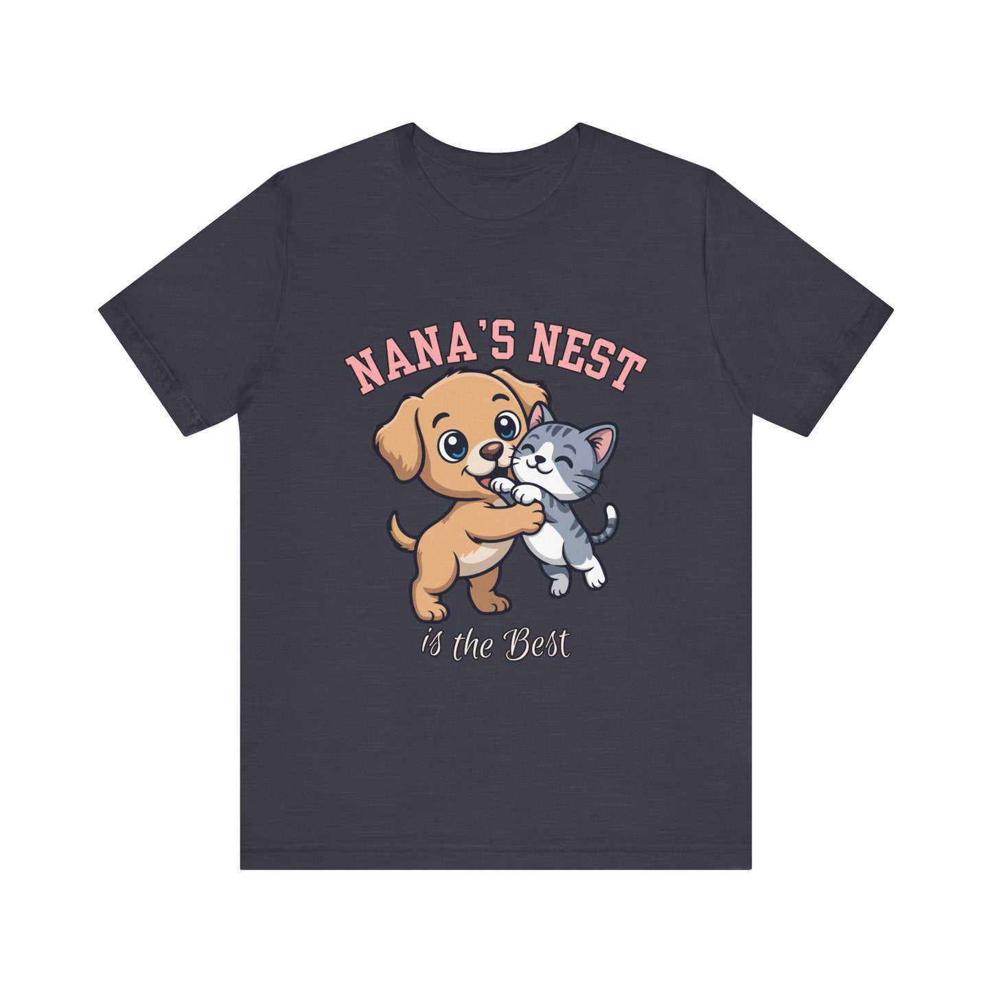 Nana's Nest Pets Unisex Tee, Cute Pet Lover T-Shirt, Gift for Dog and Cat Lovers, Family Reunion Shirt, Birthday Gift Idea