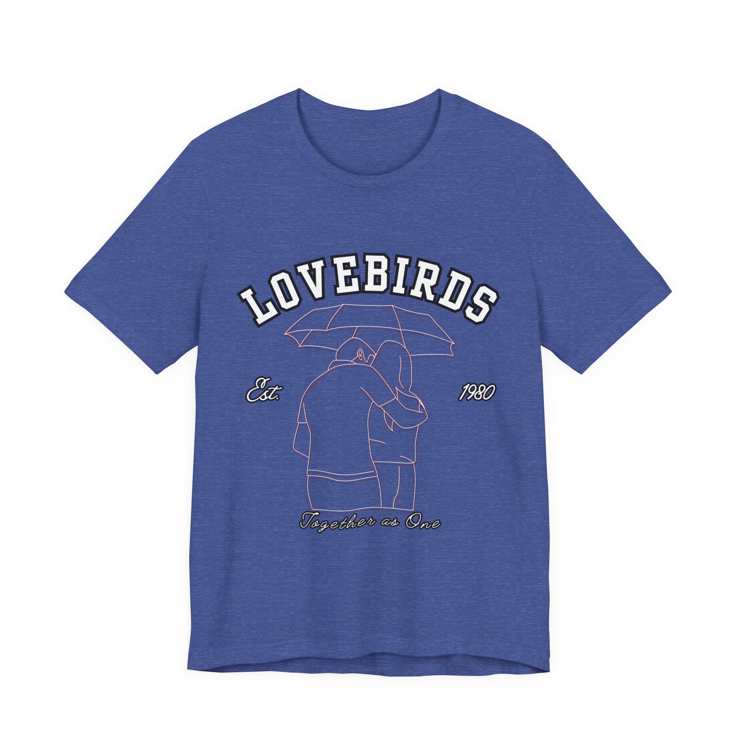 Lovebirds Unisex T-Shirt, Romantic Tee for Couples, Anniversary Gift, Valentine's Day Apparel, Gift for Her/Him, Cute Casual Wear