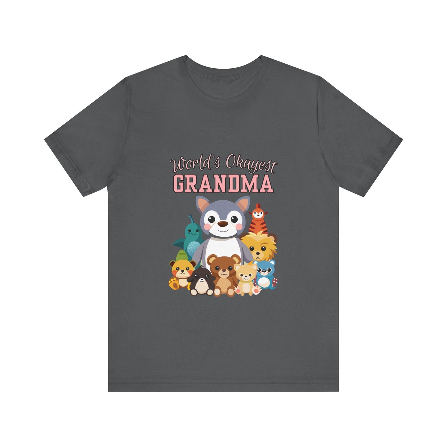 World's Okayest Grandma Tee, Cute Grandma Shirt, Animal Lover Gift, Funny Gift for Grandparents, Mother's Day Gift