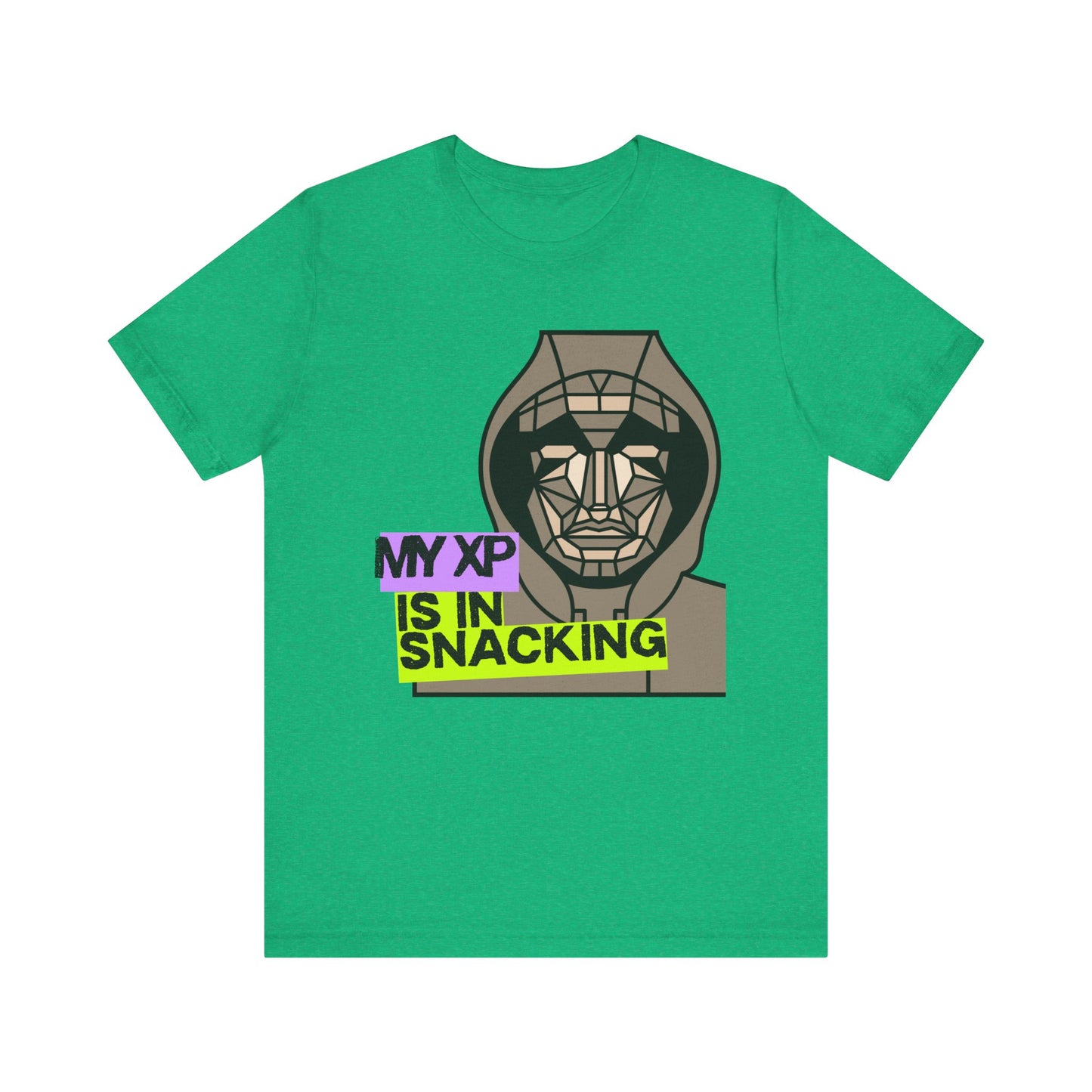 Snack Gaming Short Sleeve Tee, Funny Gamer T-Shirt, Gift for Gamers, Casual Wear, Snack Lover Tee, Unique Graphic Tee