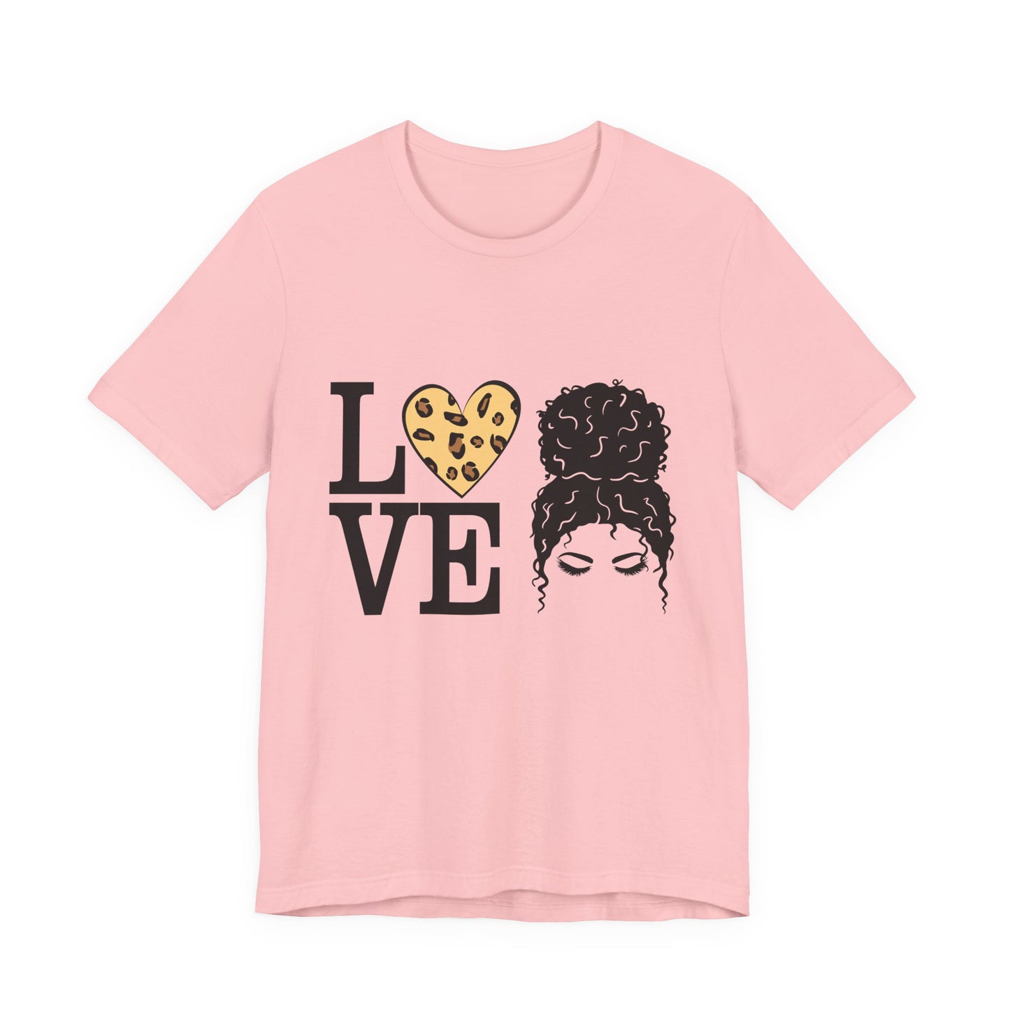 Love Print Girl Tee, Cute Gift for Dates, Casual Everyday Wear, Valentine's Day Top, Unique Fashion Statement for Ladies