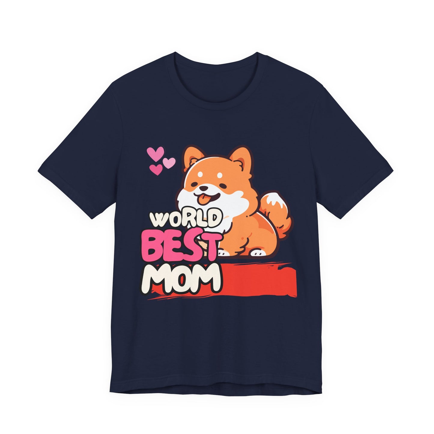 World's Best Mom Tee - Unisex Jersey Short Sleeve Shirt, Gift for Mother's Day, Cute Dog Design, Perfect for Moms, Gifts for Her