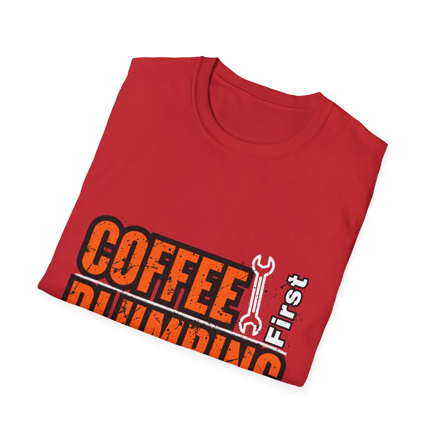 Coffee and Plumbing Unisex T-Shirt, Funny Plumber Shirt, Gift for Plumbers, Coffee Lovers Tee, Plumbing Gifts